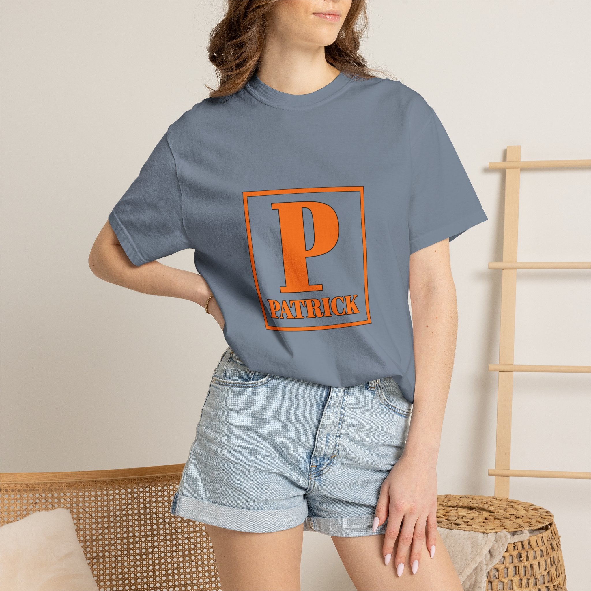 Patrick Monogram Tee - Vintage Block P Initial T-Shirt