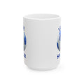 Soccer Mom Ceramic Mug — Blue Soccer Ball Coffee Cup (11oz & 15oz)