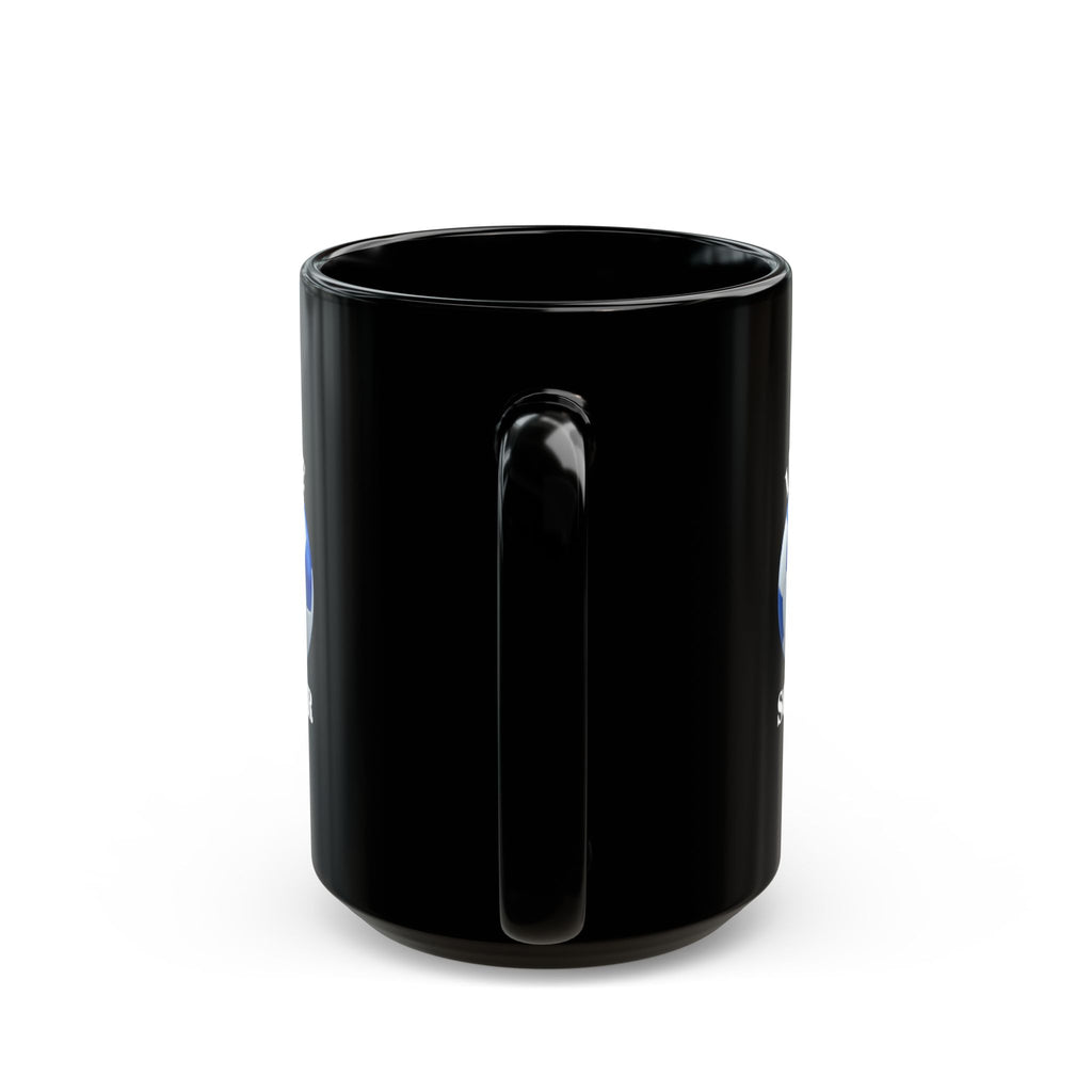 I Love Soccer Black Ceramic Mug — 11oz & 15oz