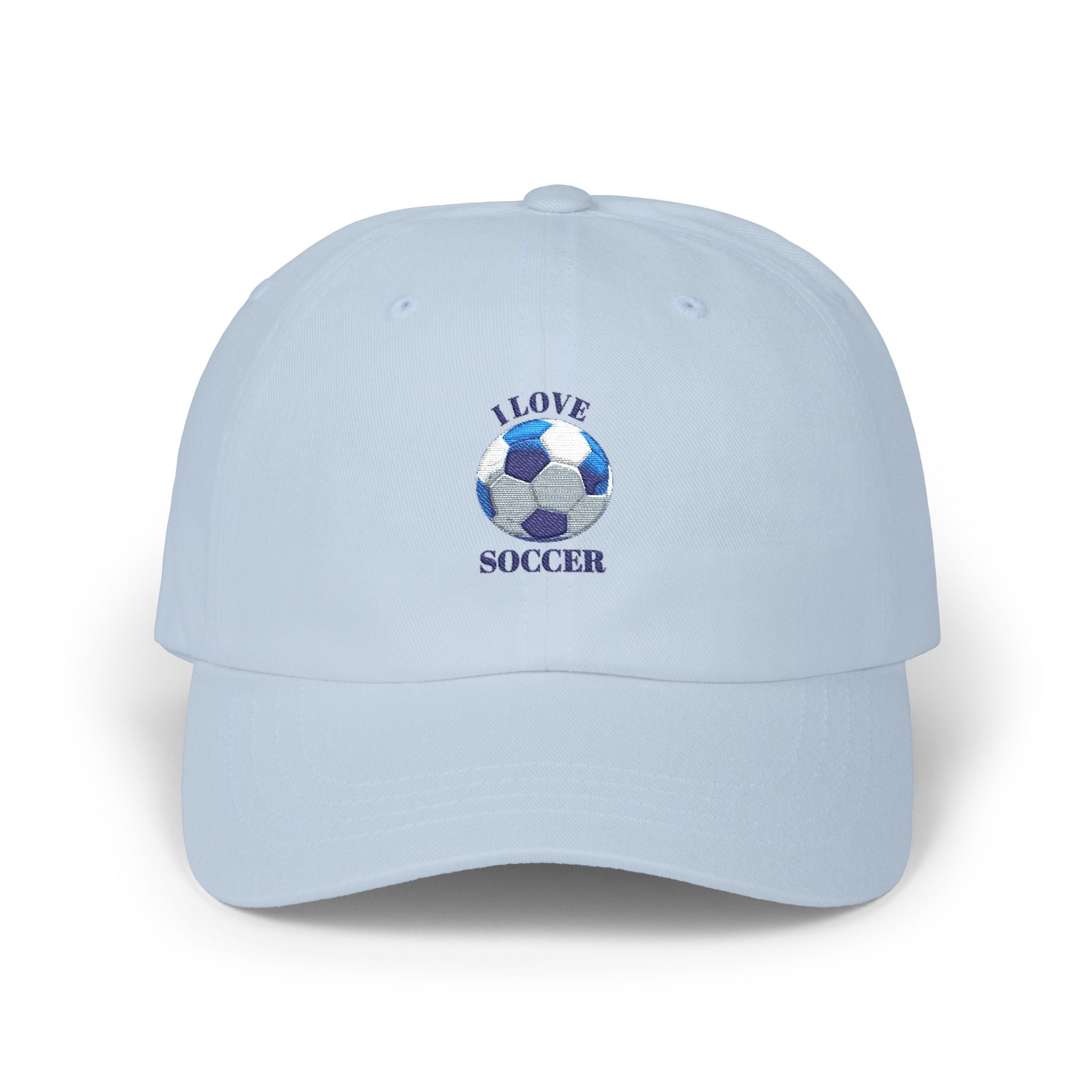 Soccer Dad Cap - I Love Soccer Embroidered Baseball Hat