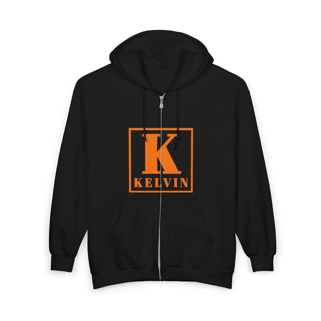 Kelvin Monogram Zip Hoodie — Personalized K Initial Sweatshirt