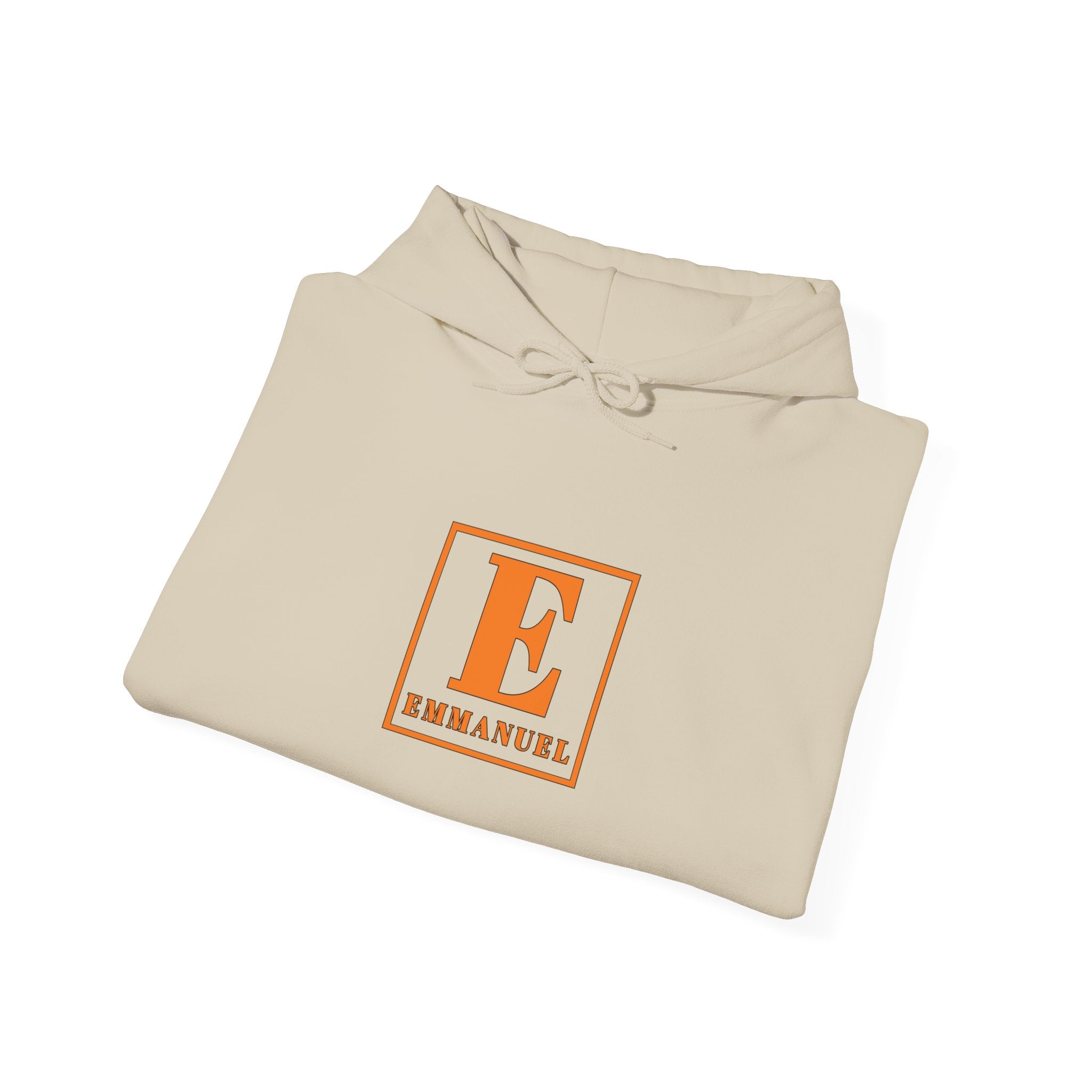 Emmanuel Monogram Hoodie – Orange Block Letter E Sweatshirt