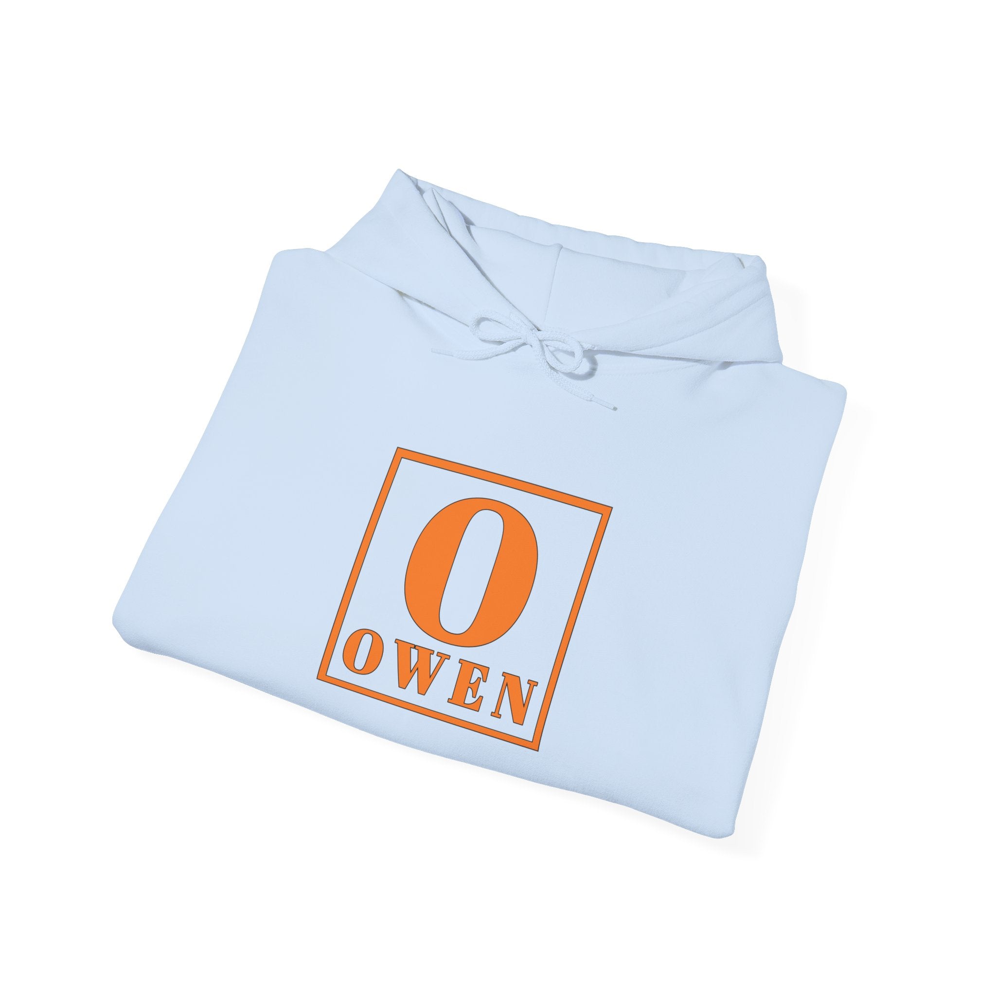Owen Initial Hoodie – Personalized Orange Monogram Pullover
