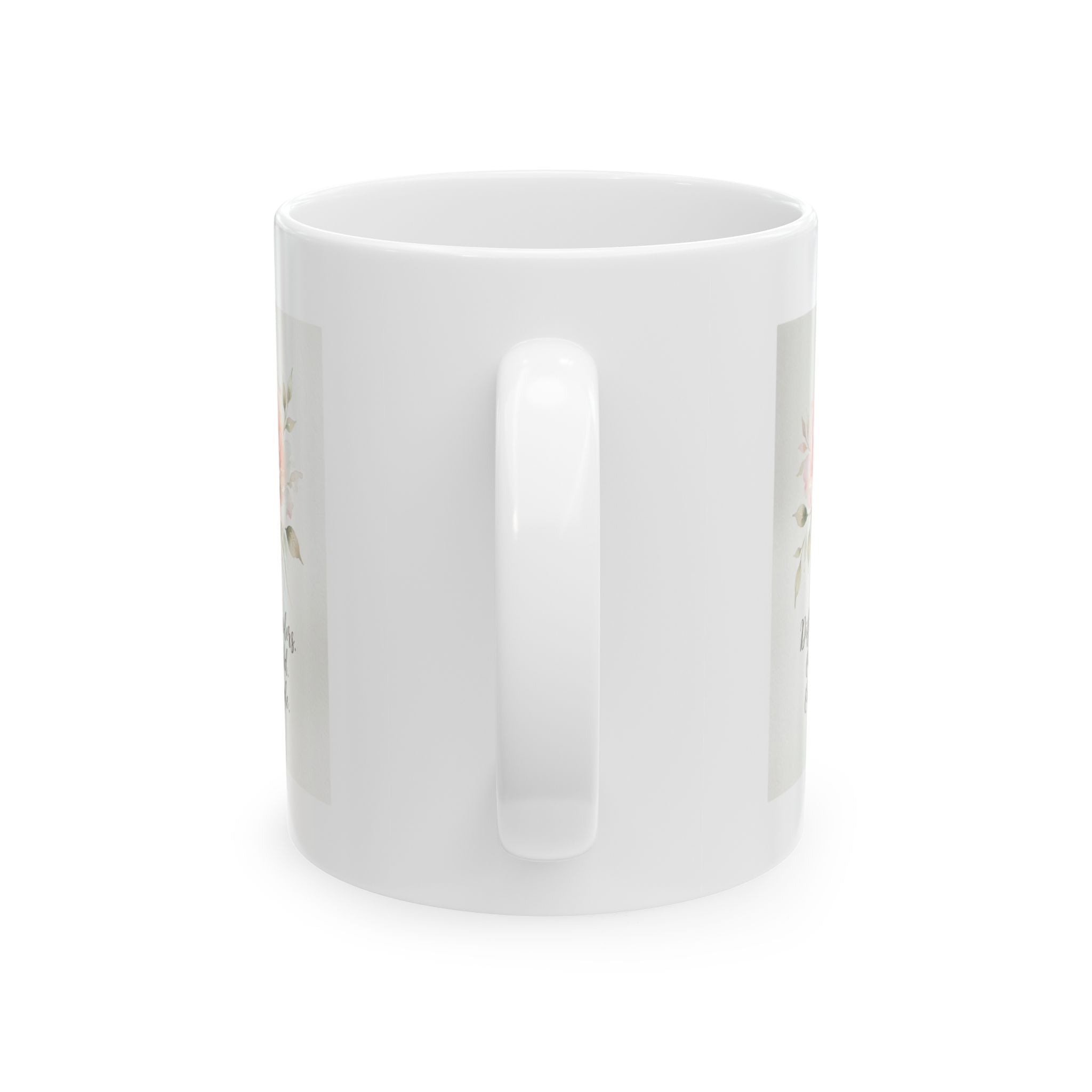 Floral Happy Day Mug — Ceramic Coffee Cup (11oz, 15oz)