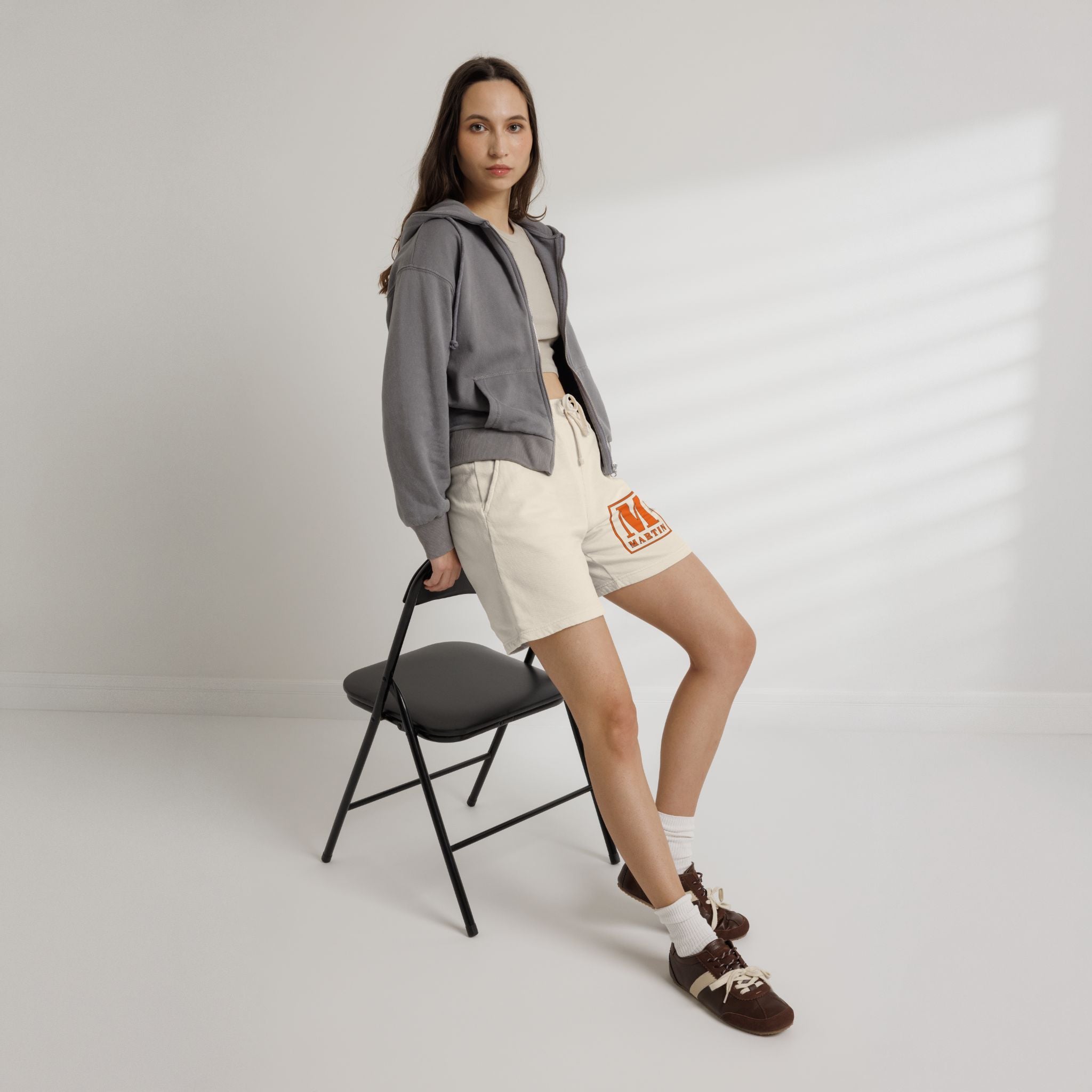 Martin Monogram Sweat Shorts — Lightweight Garment-Dyed Fleece