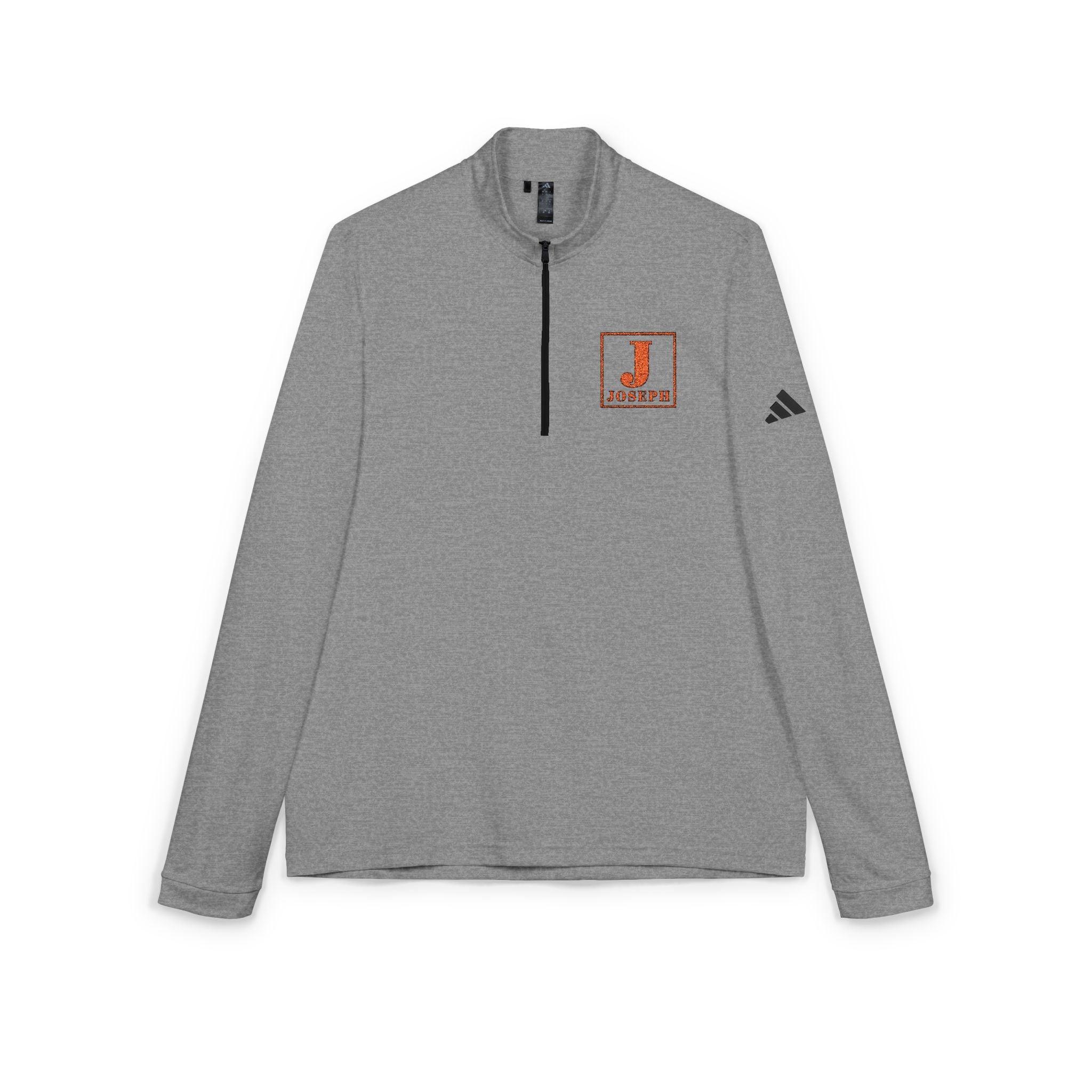 Embroidered 'J Loves' adidas Quarter-Zip Pullover — Lightweight Athletic Top