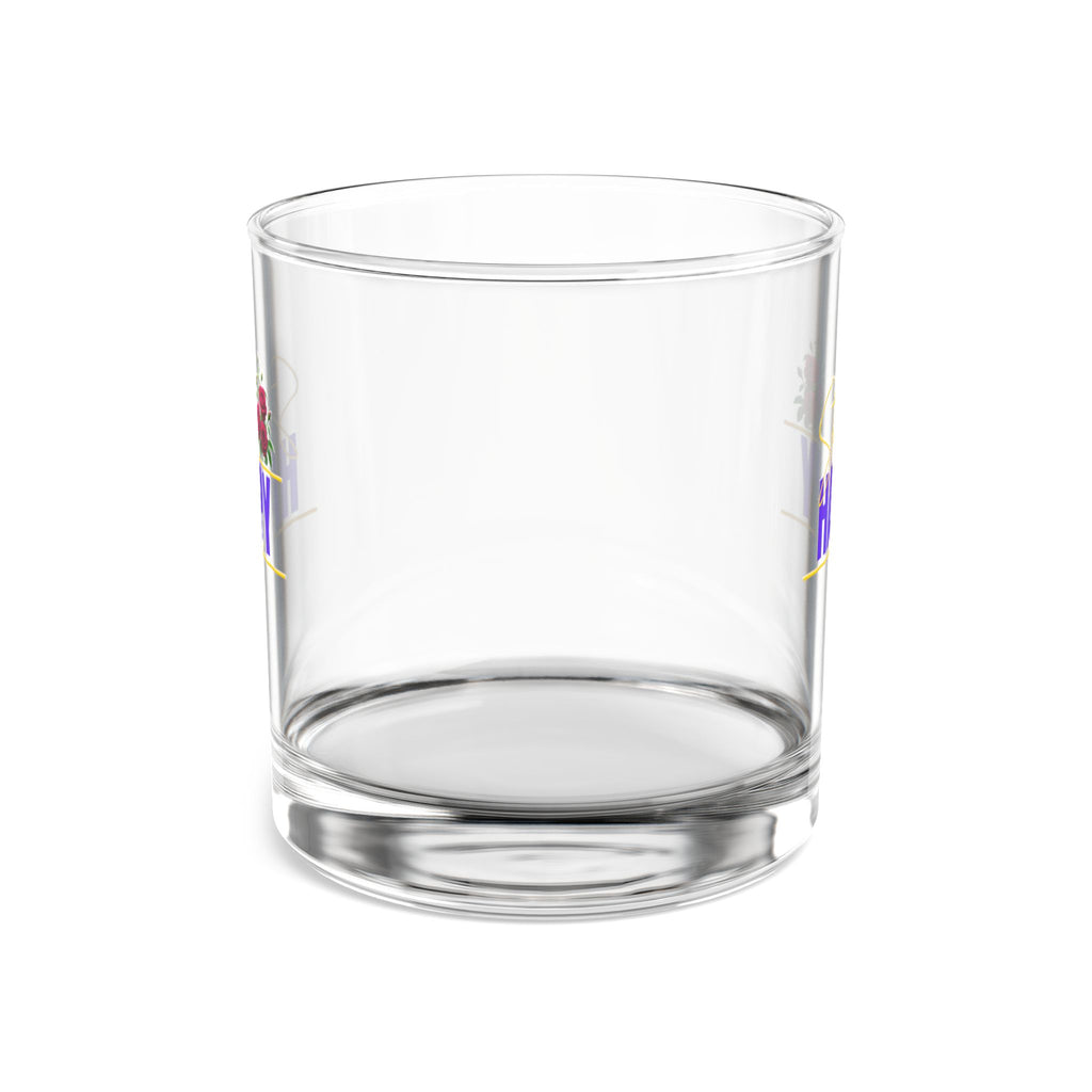 10oz Rocks Glass — 'Stay Happy' Floral Whiskey Tumbler