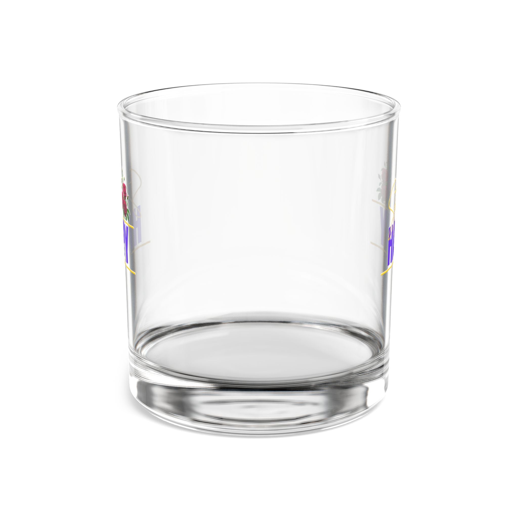 10oz Rocks Glass — 'Stay Happy' Floral Whiskey Tumbler