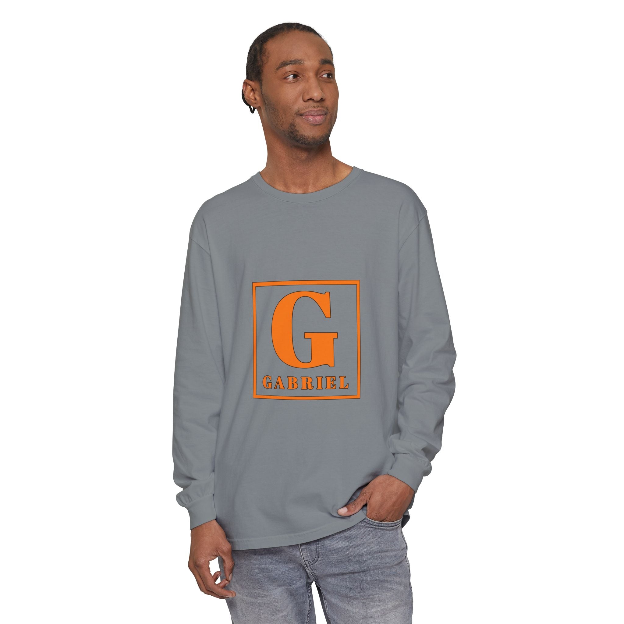 Personalized Initial Long Sleeve Tee — "G Gabriel" Monogram Shirt