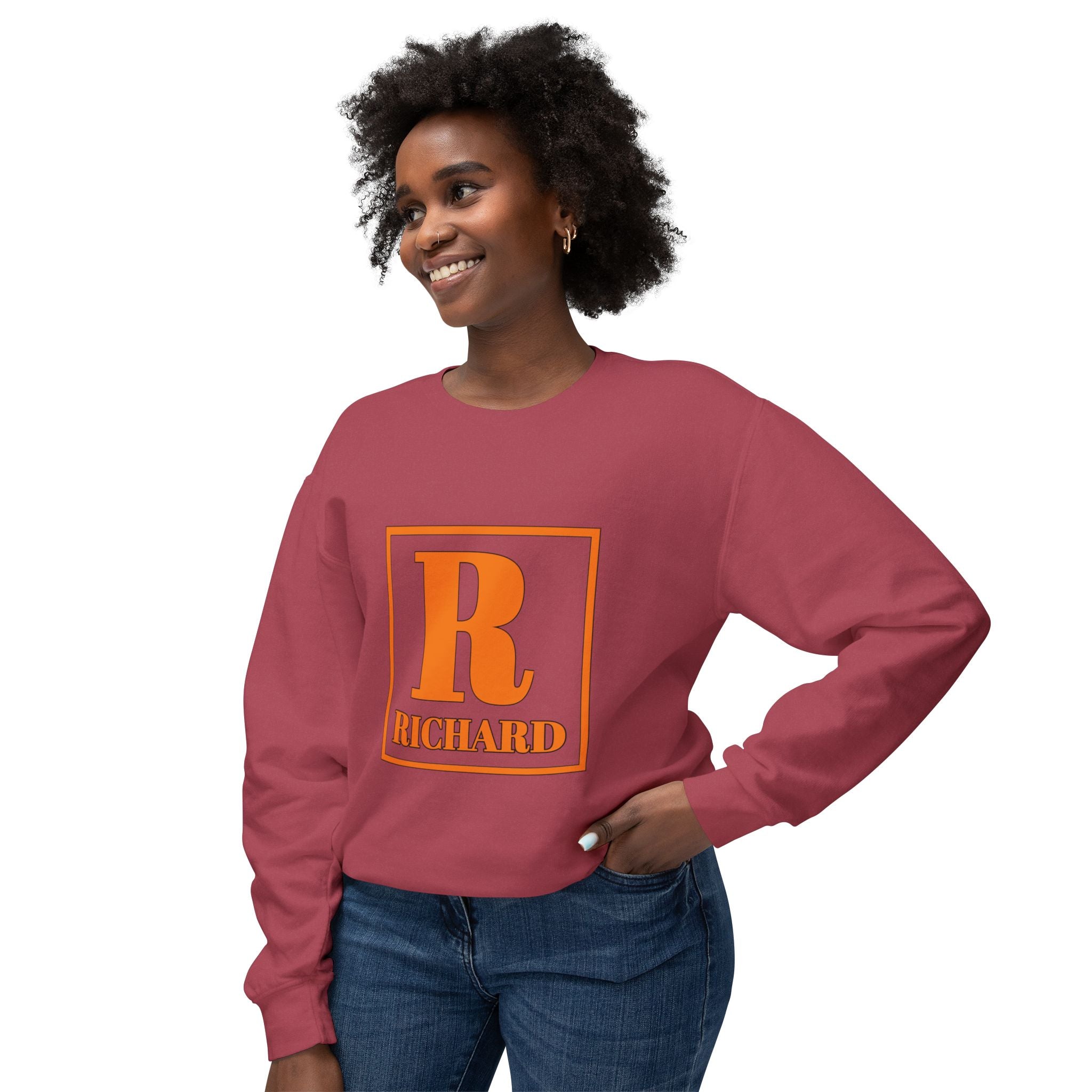 Richard Monogram Crewneck Sweatshirt — Personalized Initial R Pullover