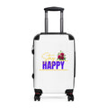 Stay Happy Floral Carry-On Suitcase