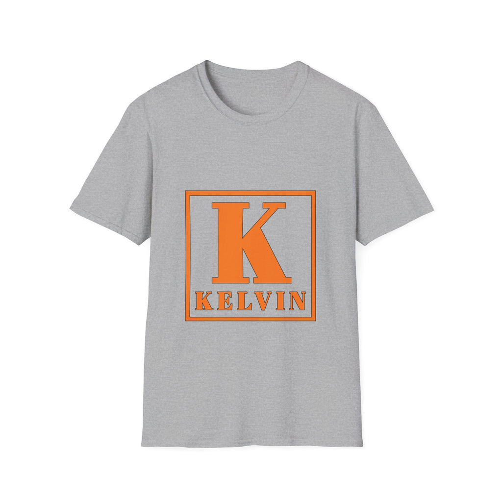 Kelvin Monogram T-Shirt — Bold Orange 'K' Initial Tee