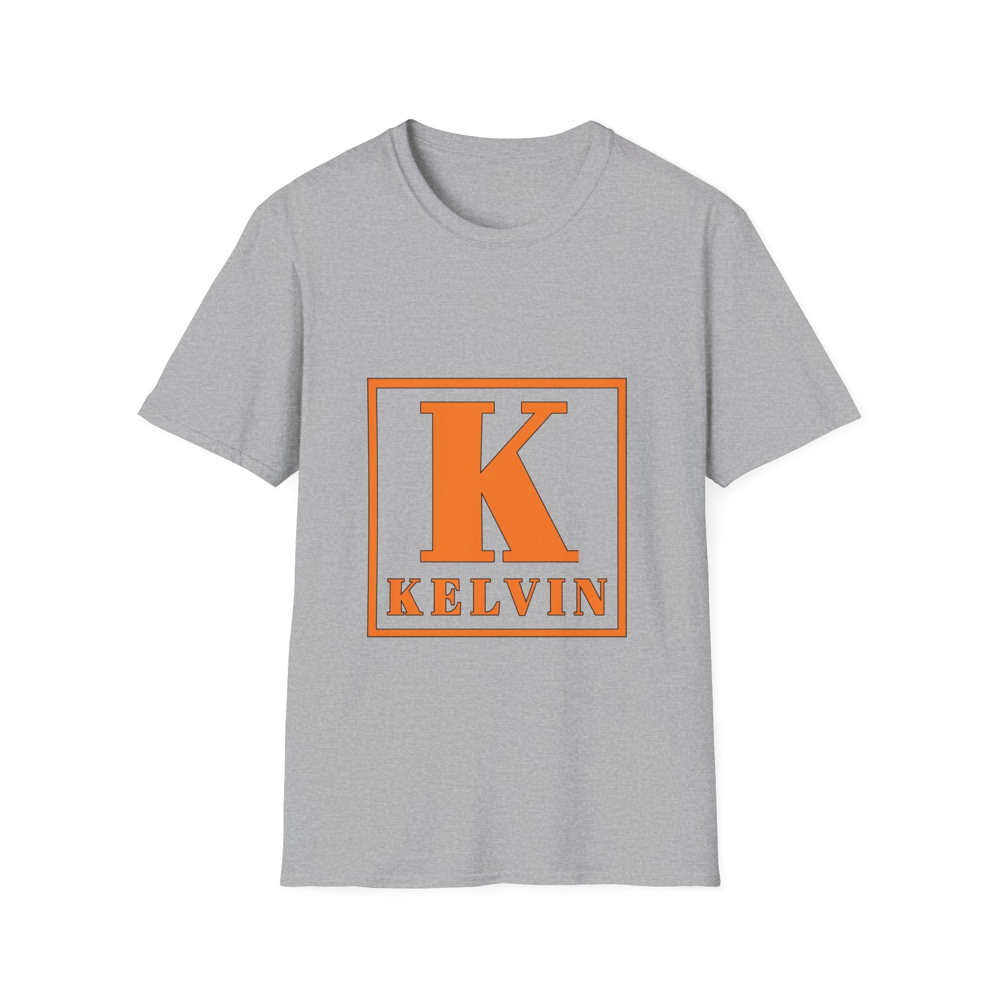 Kelvin Monogram T-Shirt — Bold Orange 'K' Initial Tee