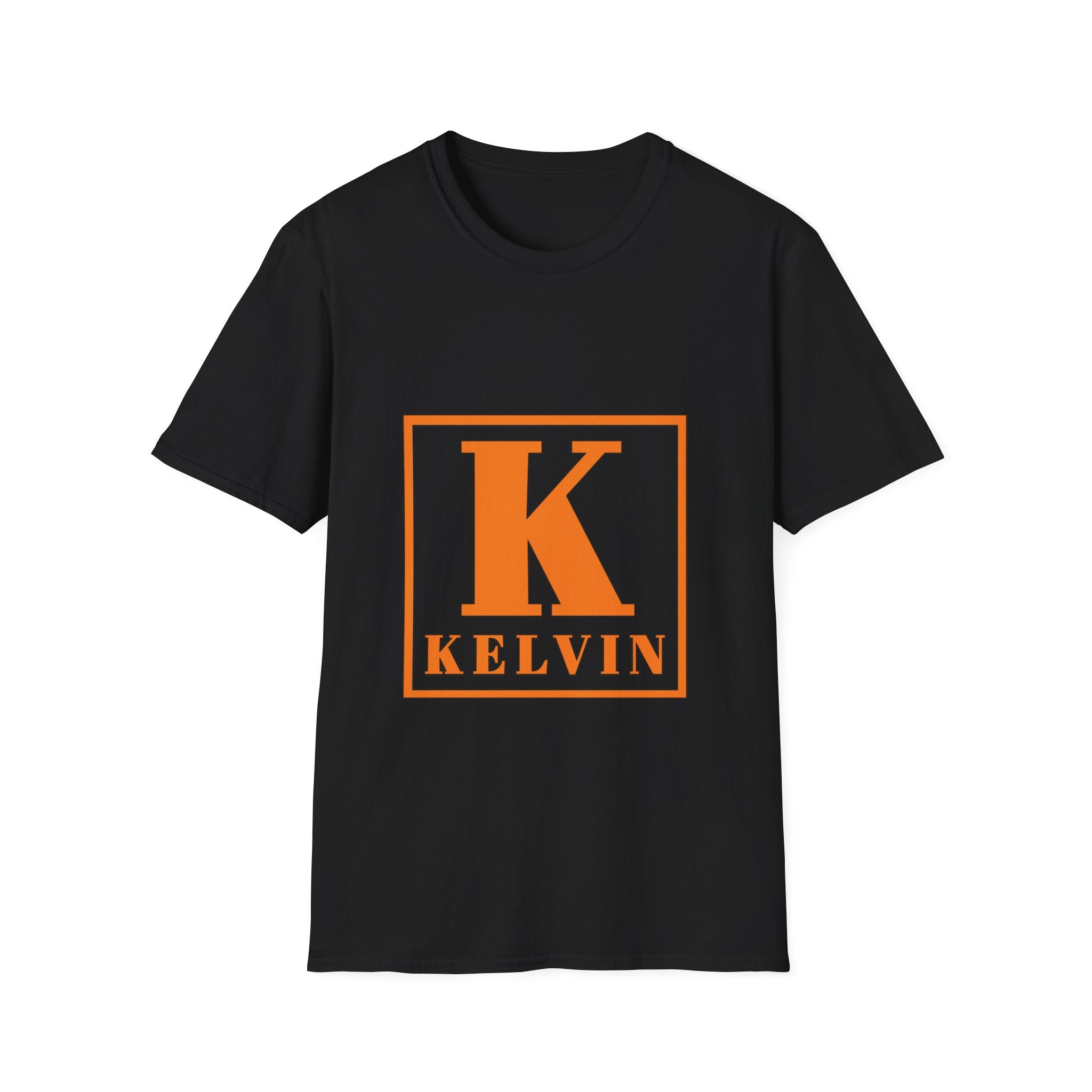 Kelvin Monogram T-Shirt — Bold Orange 'K' Initial Tee