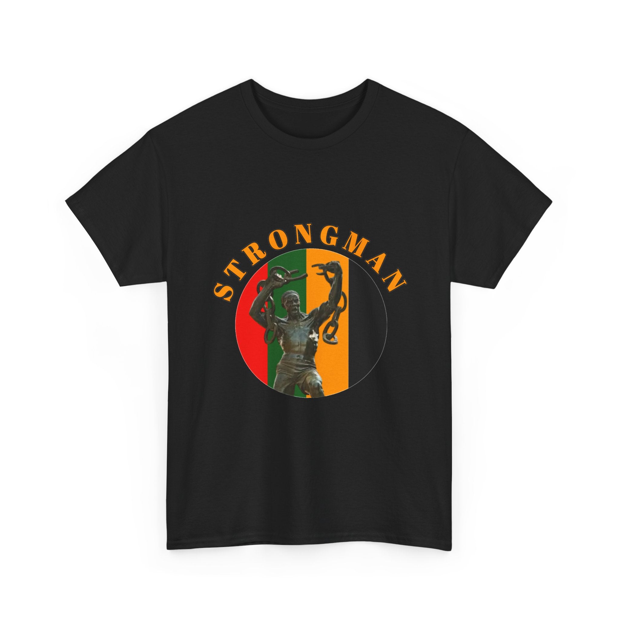 Strongman Vintage Statue Tee — Retro Weightlifting Graphic T-Shirt