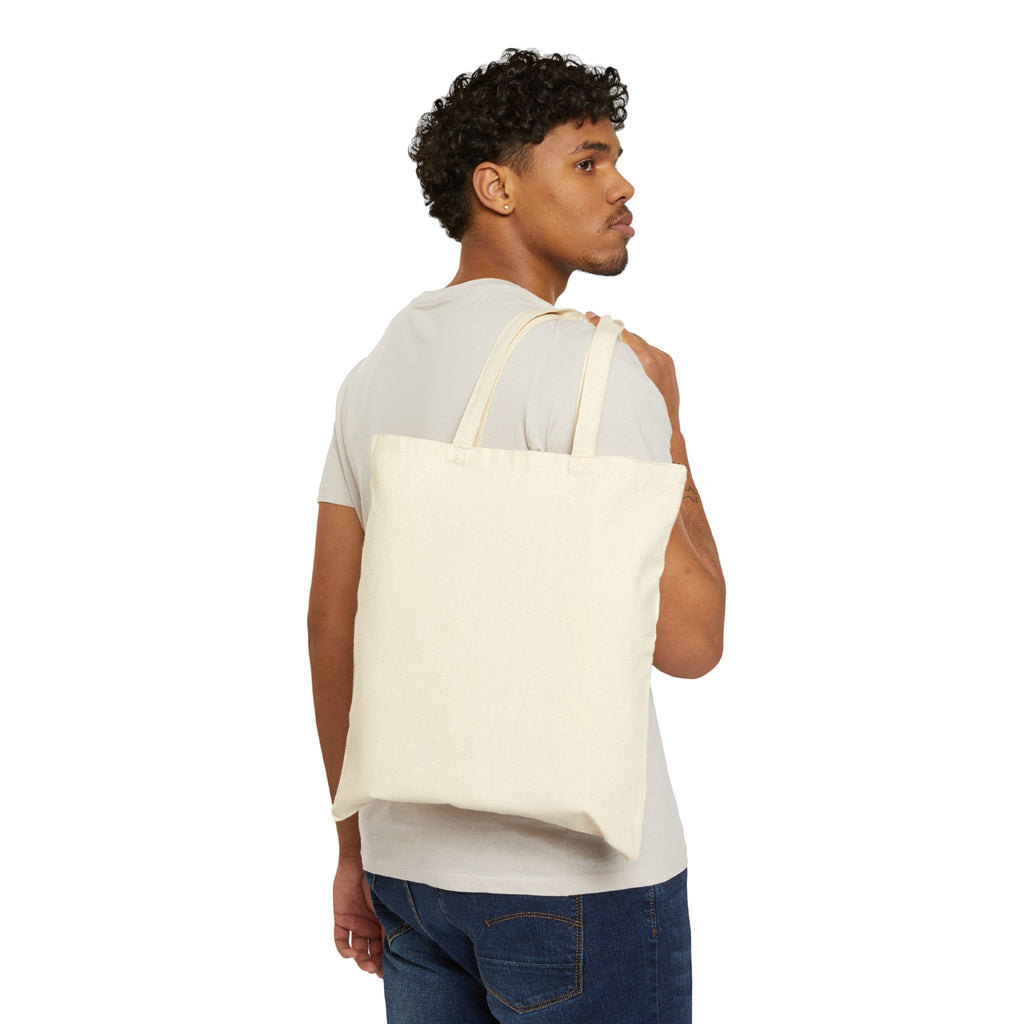 Happy Floral Tote Bag — 'Simply Happy' Cotton Canvas Shopper