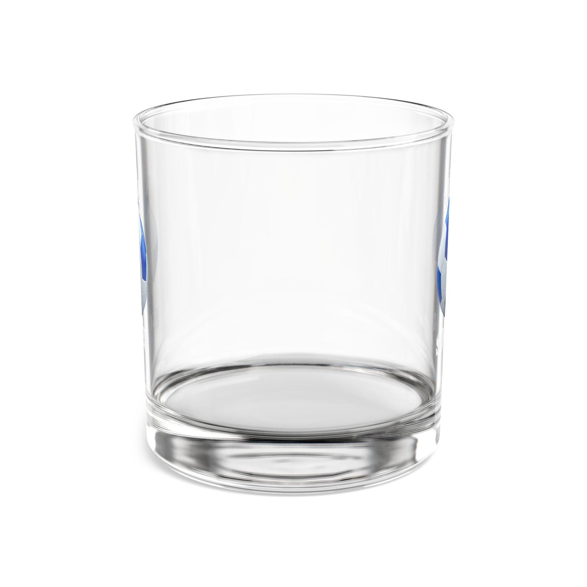 Soccer Rocks Glass 10oz — Blue Football Whiskey Tumbler