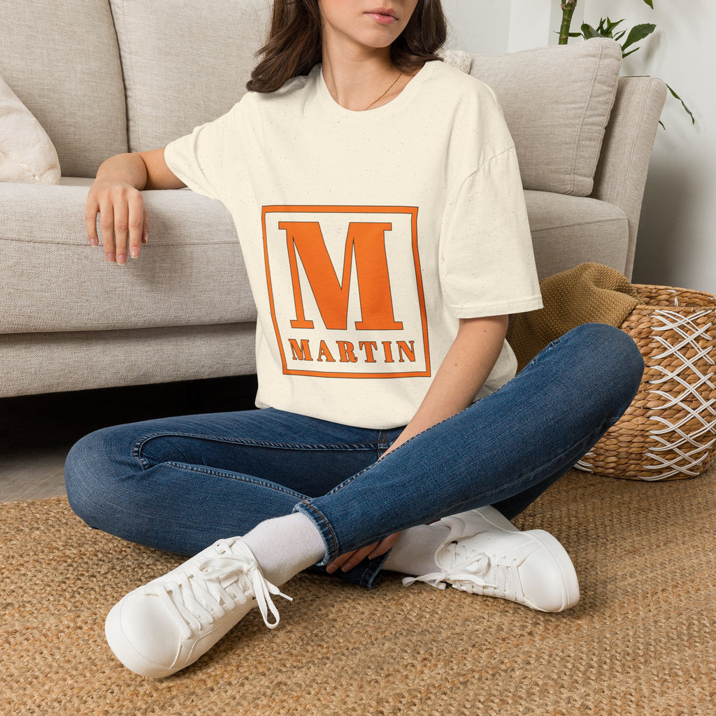 Monogram M Martin T‑Shirt — Orange Block Initial Tee