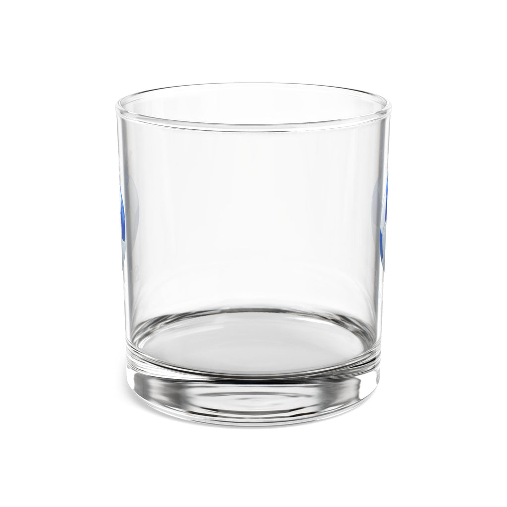Soccer Rocks Glass 10oz — Blue Football Whiskey Tumbler
