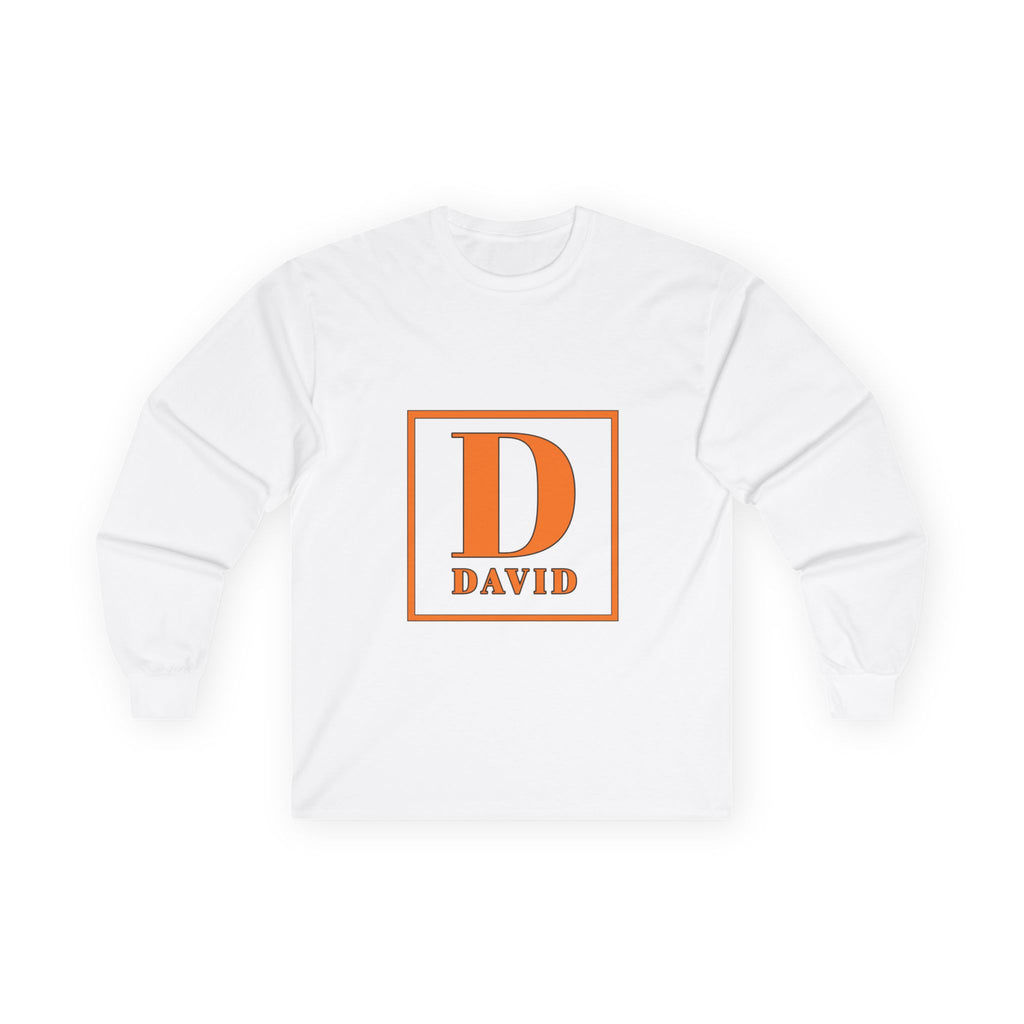 Monogram 'D David' Long Sleeve Tee - Personalized Initial Shirt