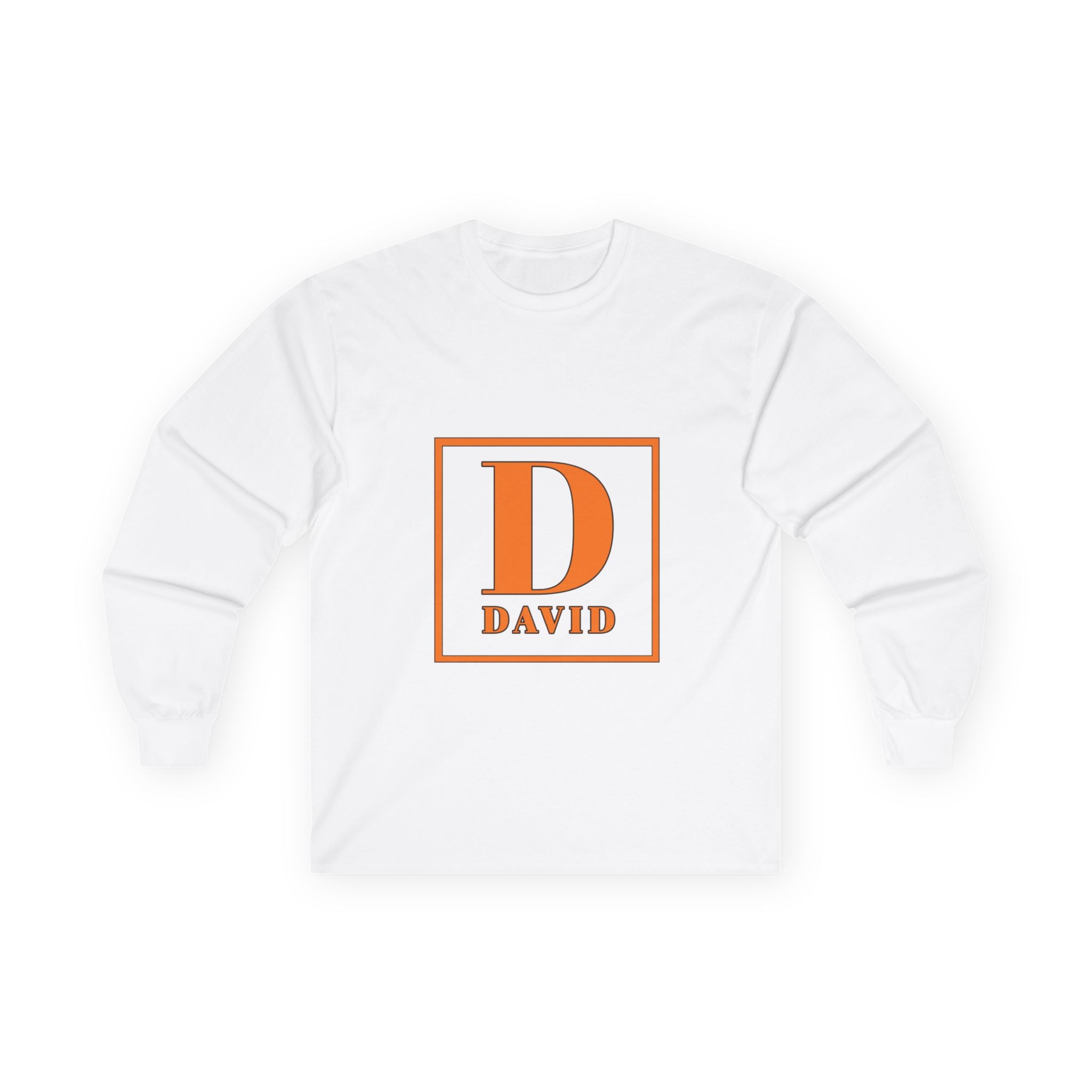 Monogram 'D David' Long Sleeve Tee - Personalized Initial Shirt