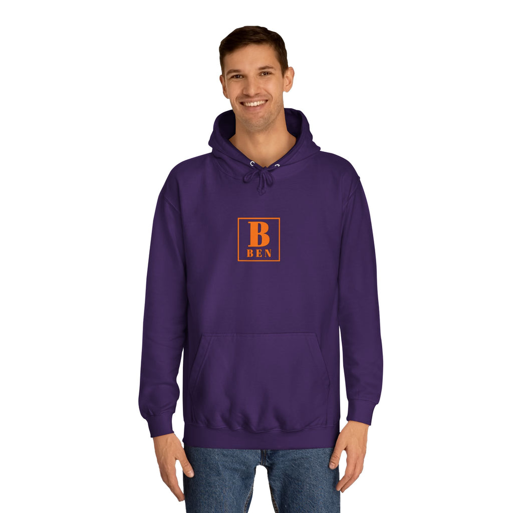Initial Monogram Hoodie — Custom 'B BEN' College-Style Pullover