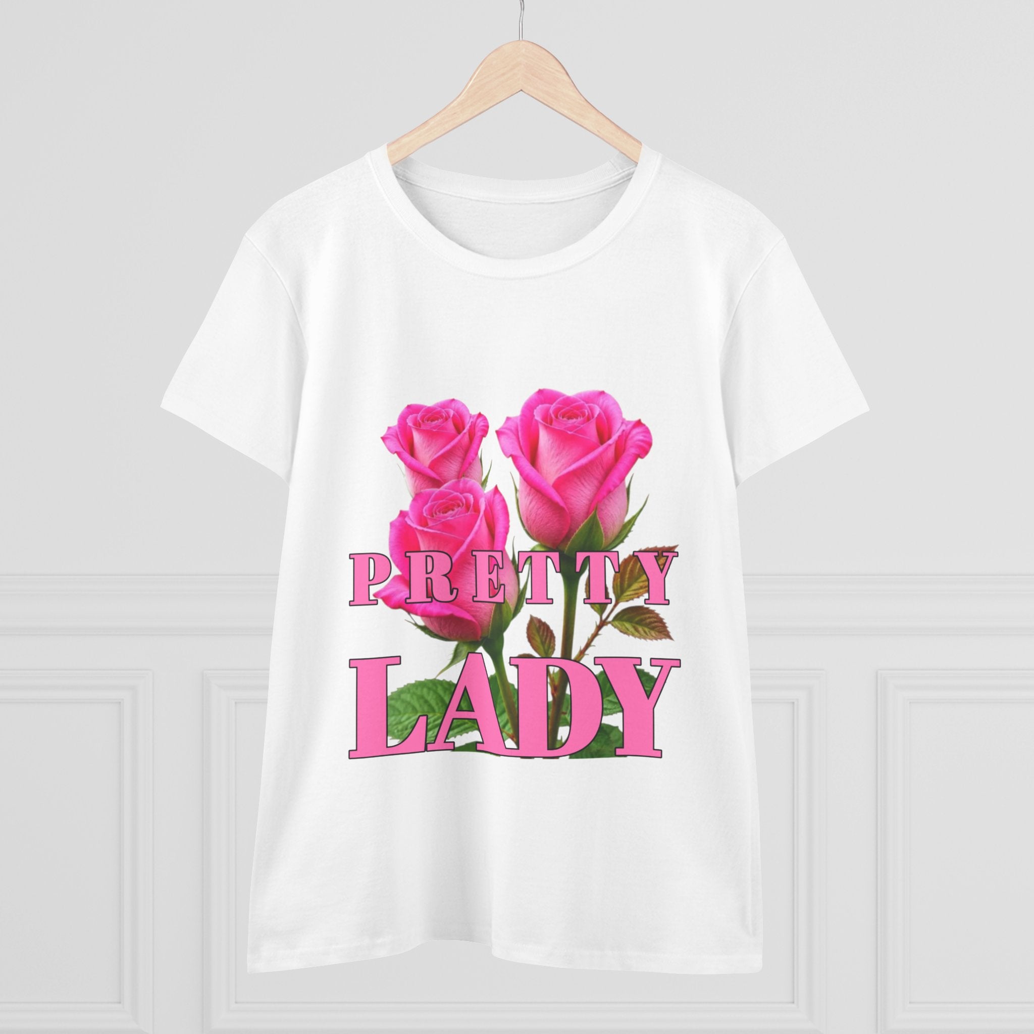 Pretty Lady Roses Tee — Women's Floral Graphic T-Shirt