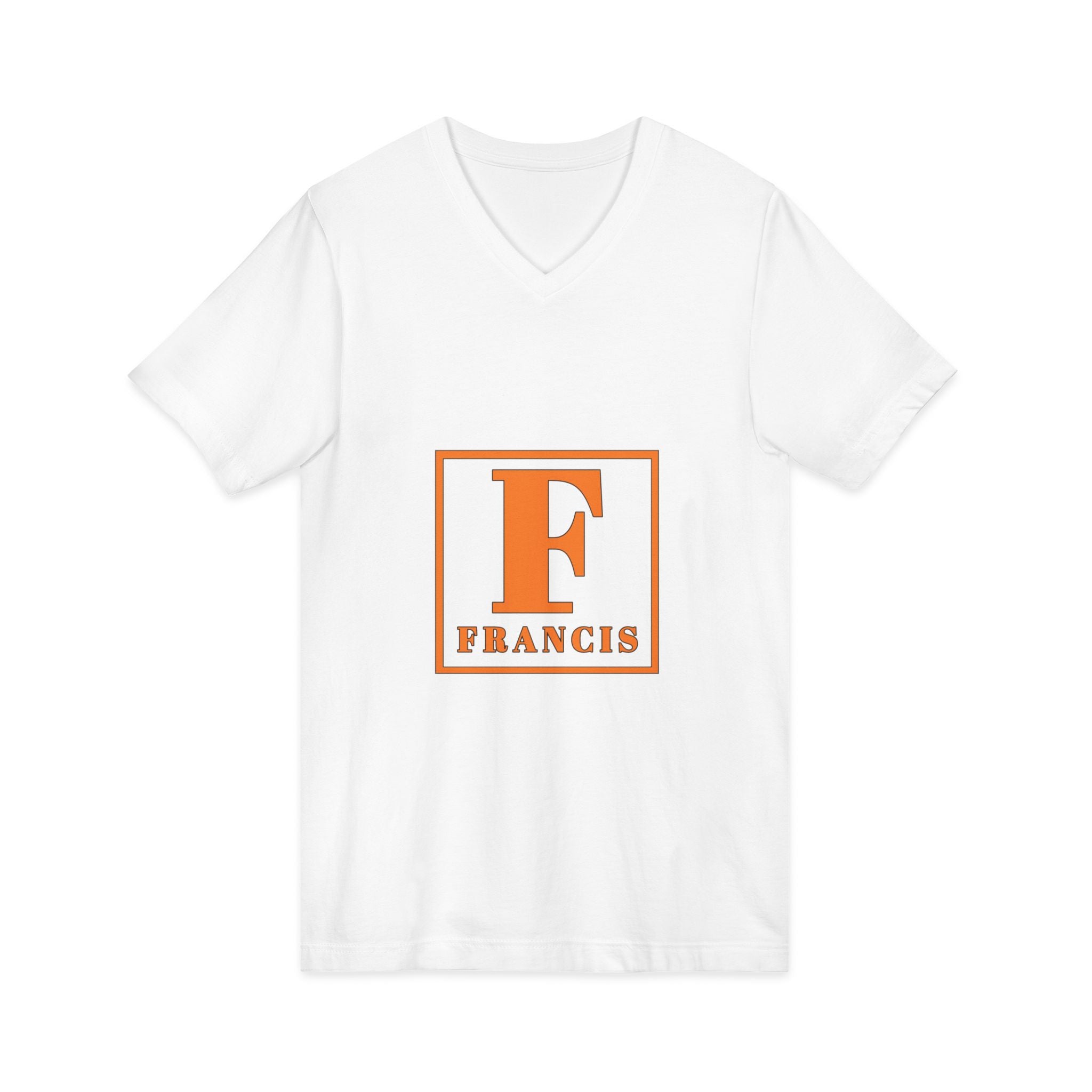 Francis Monogram V-Neck Tee — Personalized Initial Square Logo