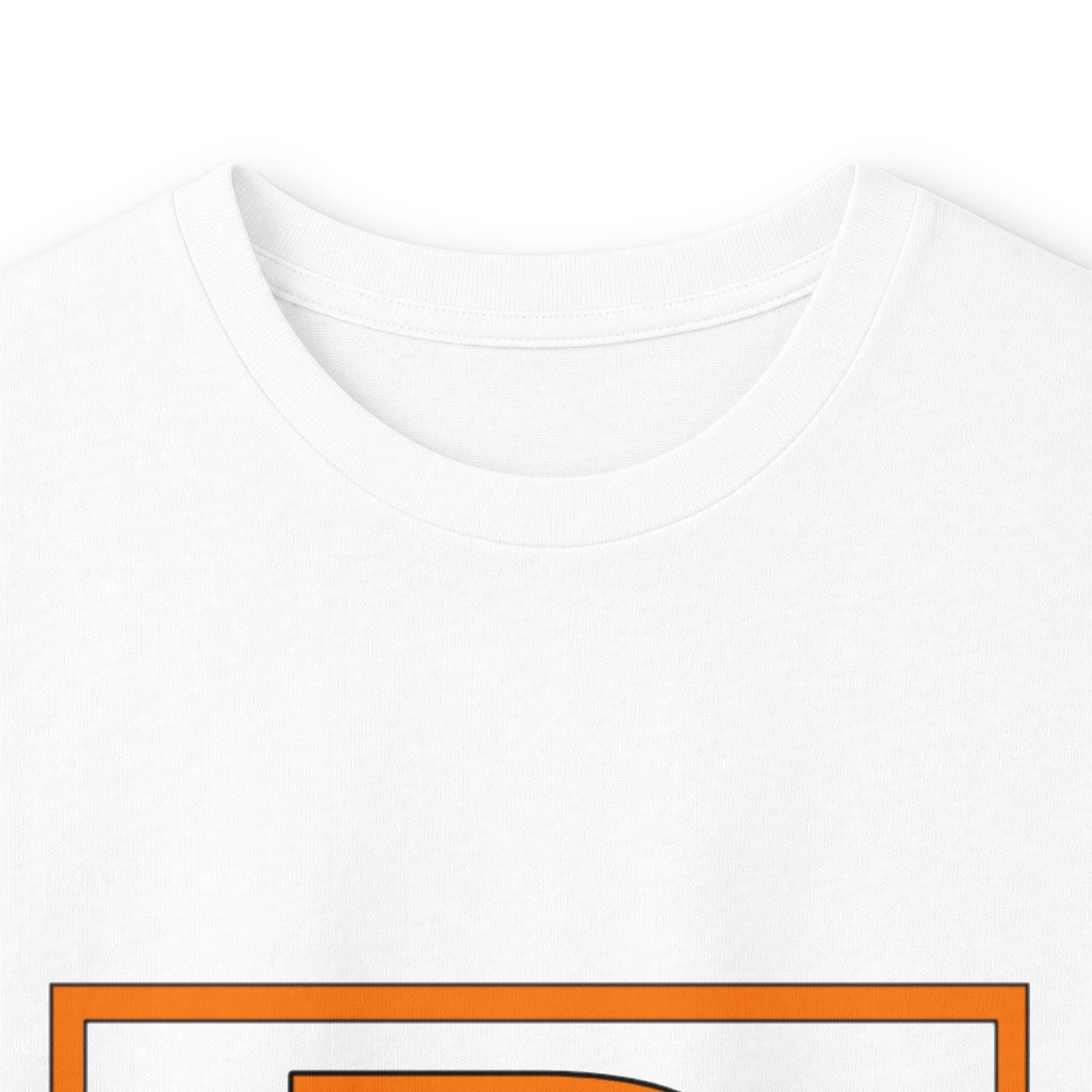 Ben Monogram Long Sleeve Tee — Orange Block Initial B Shirt
