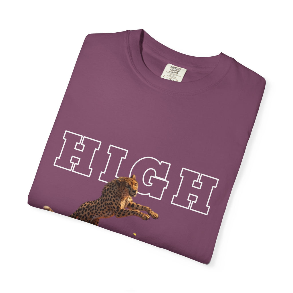 Cheetah Jumping on Fire T-Shirt — Funny Pizza Lover Graphic Tee
