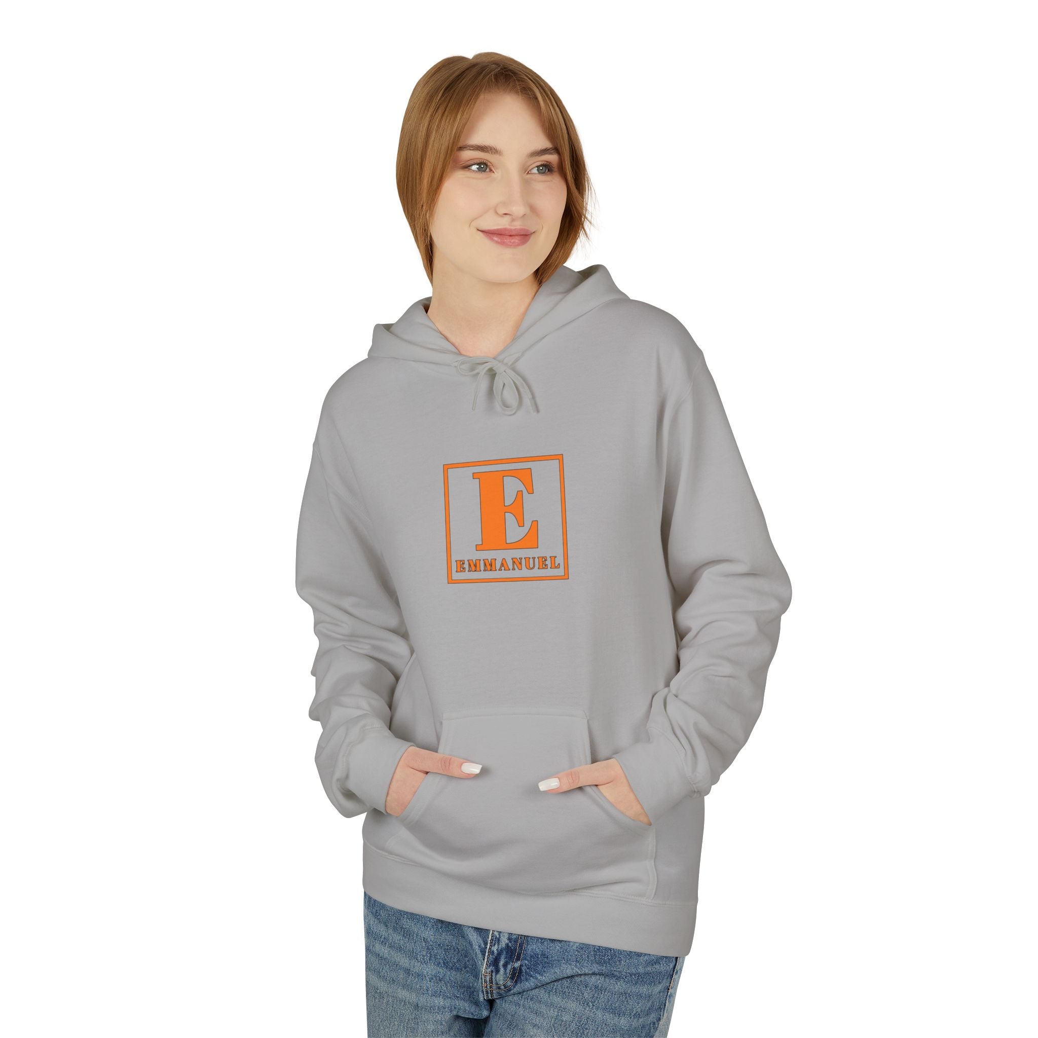Hoodie — Minimal Orange Monogram “E” Emmanuelle Logo