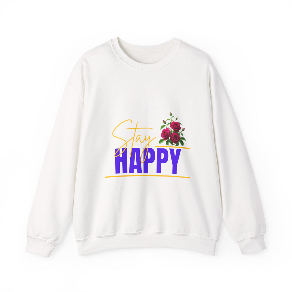 Stay Happy Floral Crewneck Sweatshirt