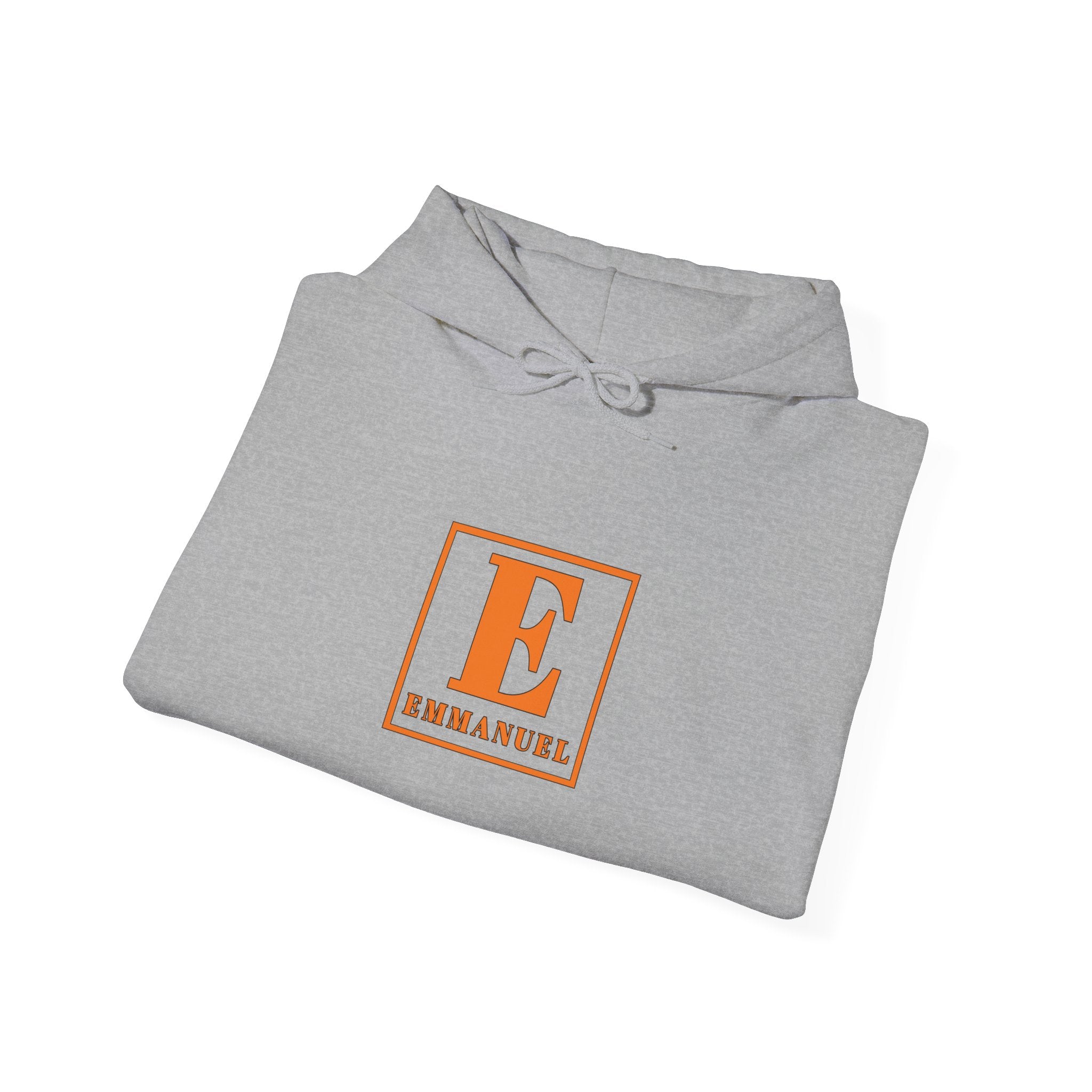 Emmanuel Monogram Hoodie – Orange Block Letter E Sweatshirt