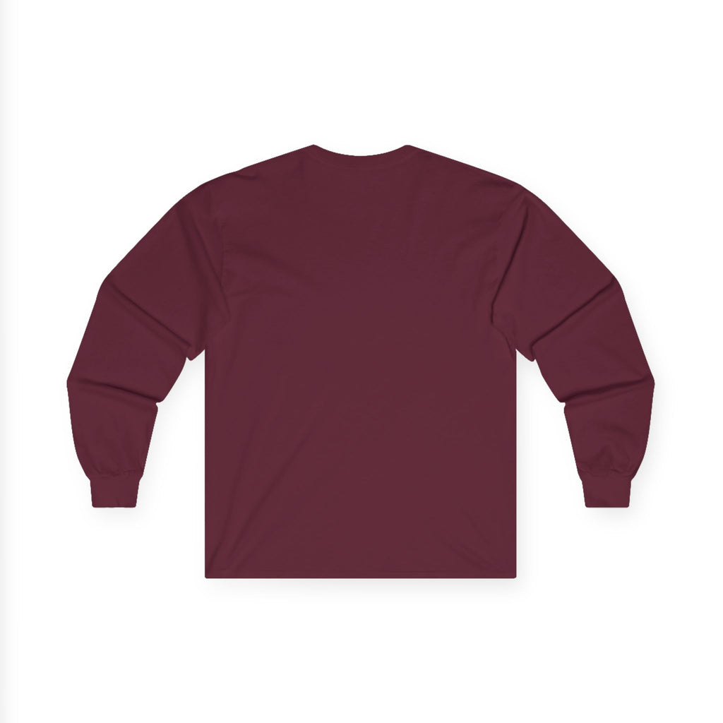 Ben Monogram Long Sleeve Tee — Orange Block Initial B Shirt