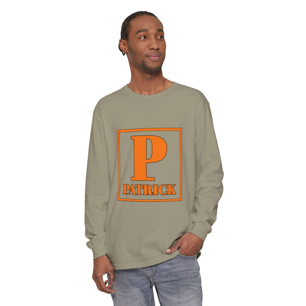 Patrick Monogram Long Sleeve Tee — Personalized Initial P Shirt