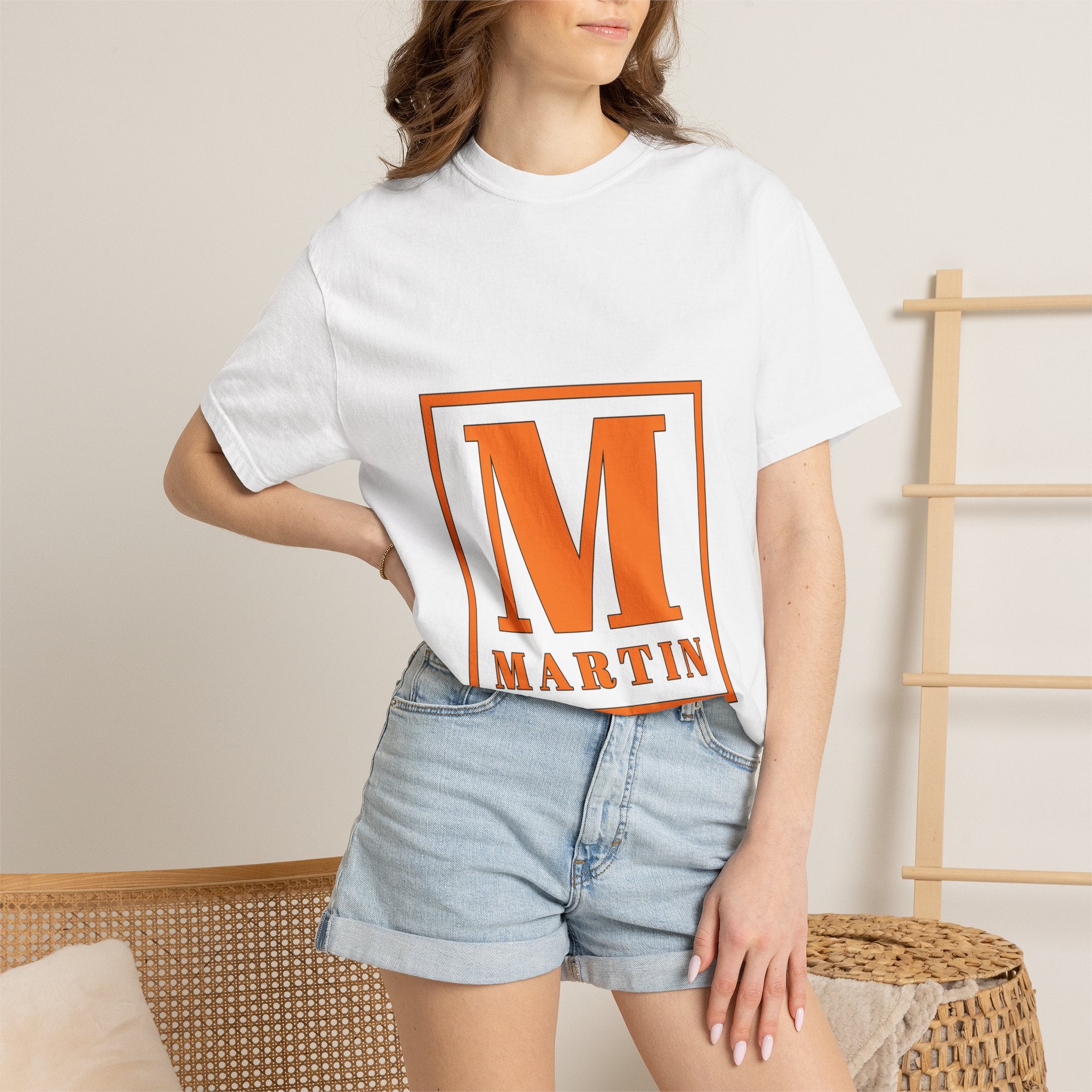 Martin Monogram T-Shirt — Personalized Initial 'M' Block Logo Tee