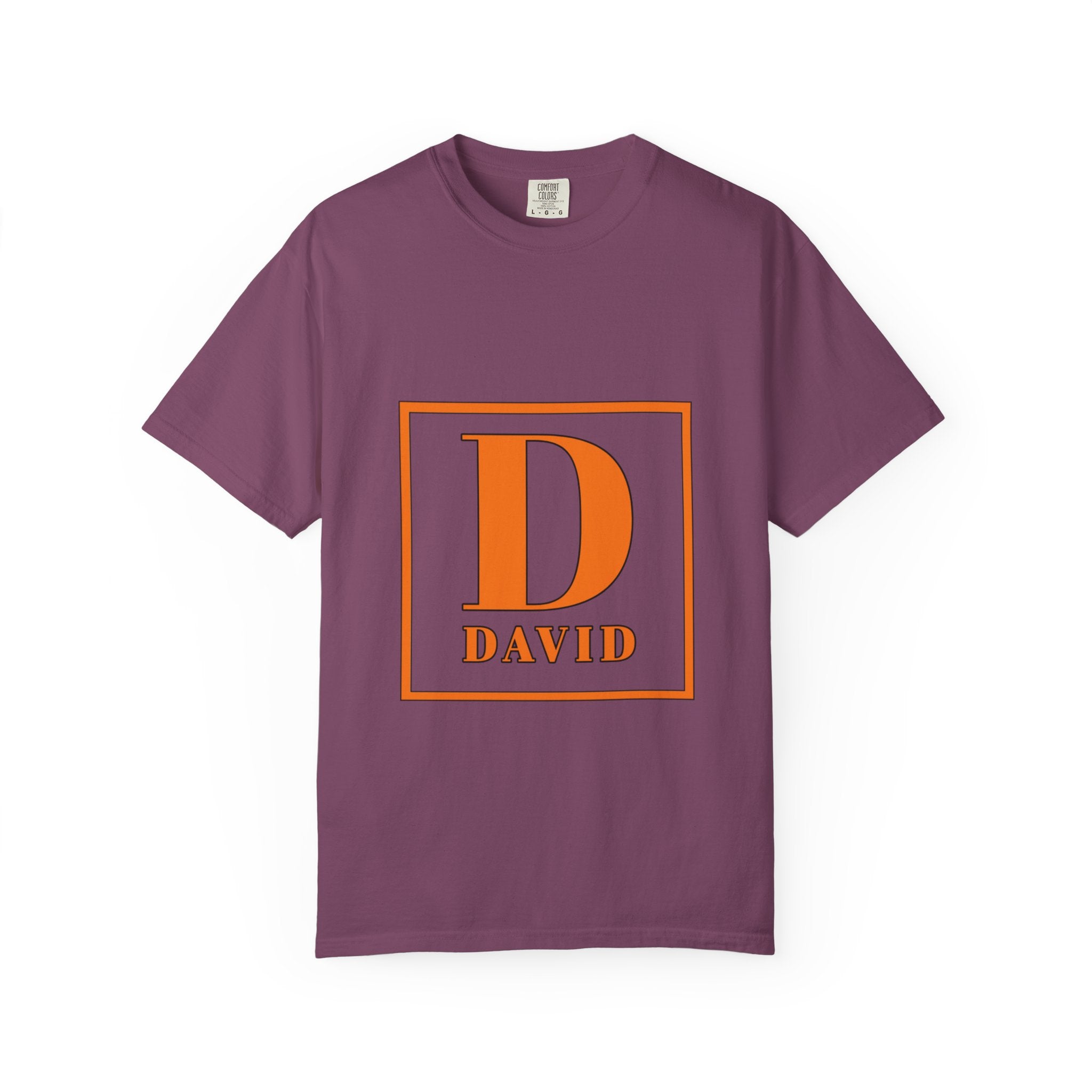 David Monogram T-Shirt — Bold Initial Box Graphic