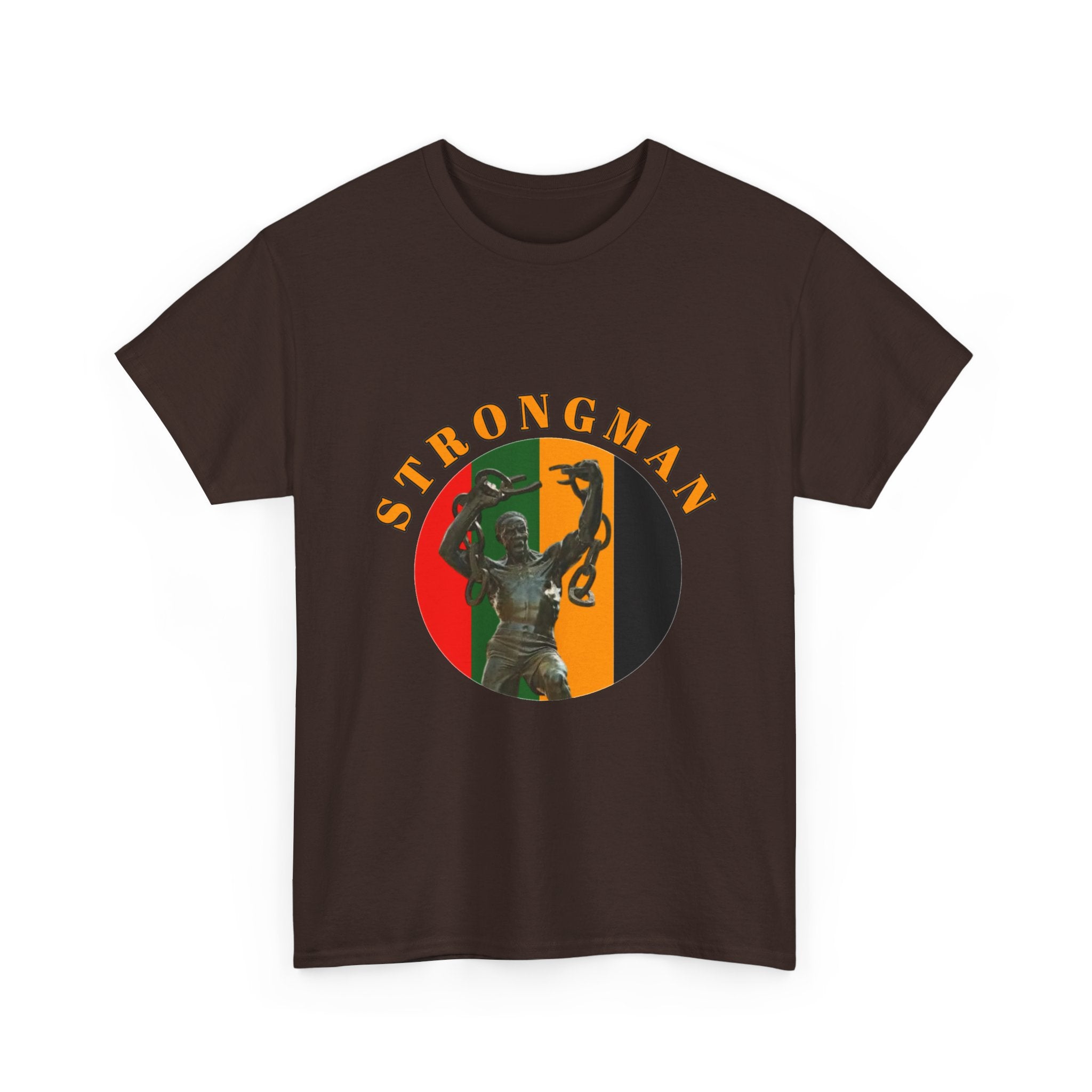 Strongman Vintage Statue Tee — Retro Weightlifting Graphic T-Shirt