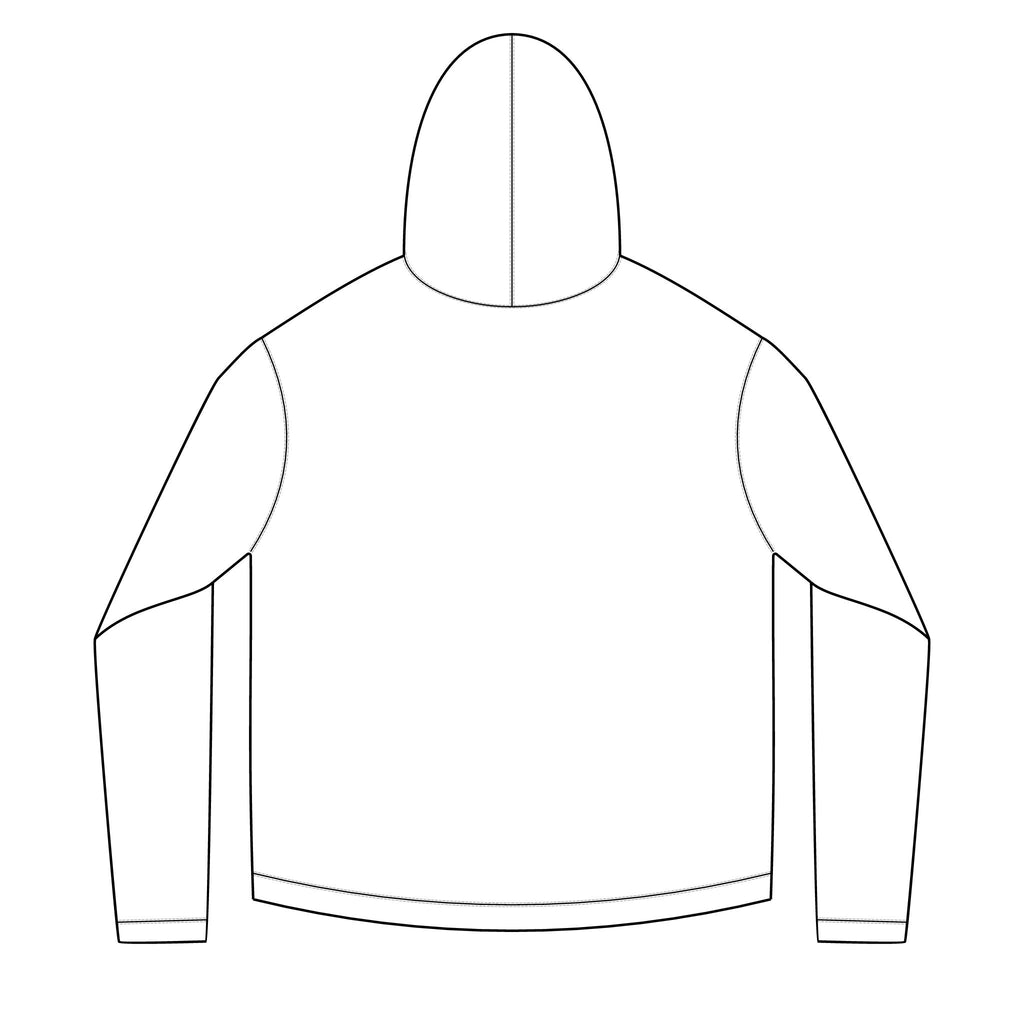 Solar Hoodie — Minimal Orange 'I' Logo Chest Pullover
