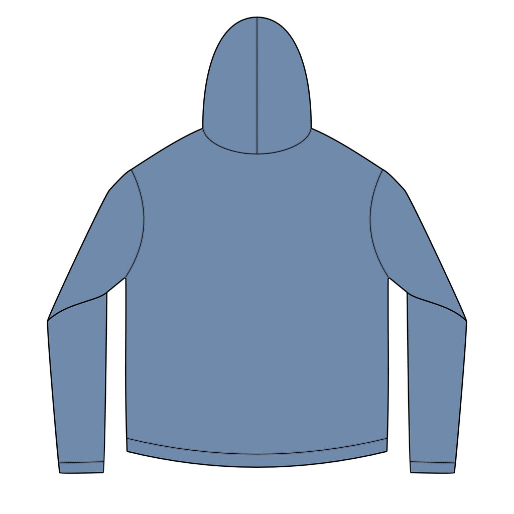 Solar Hoodie — Minimal Orange 'I' Logo Chest Pullover