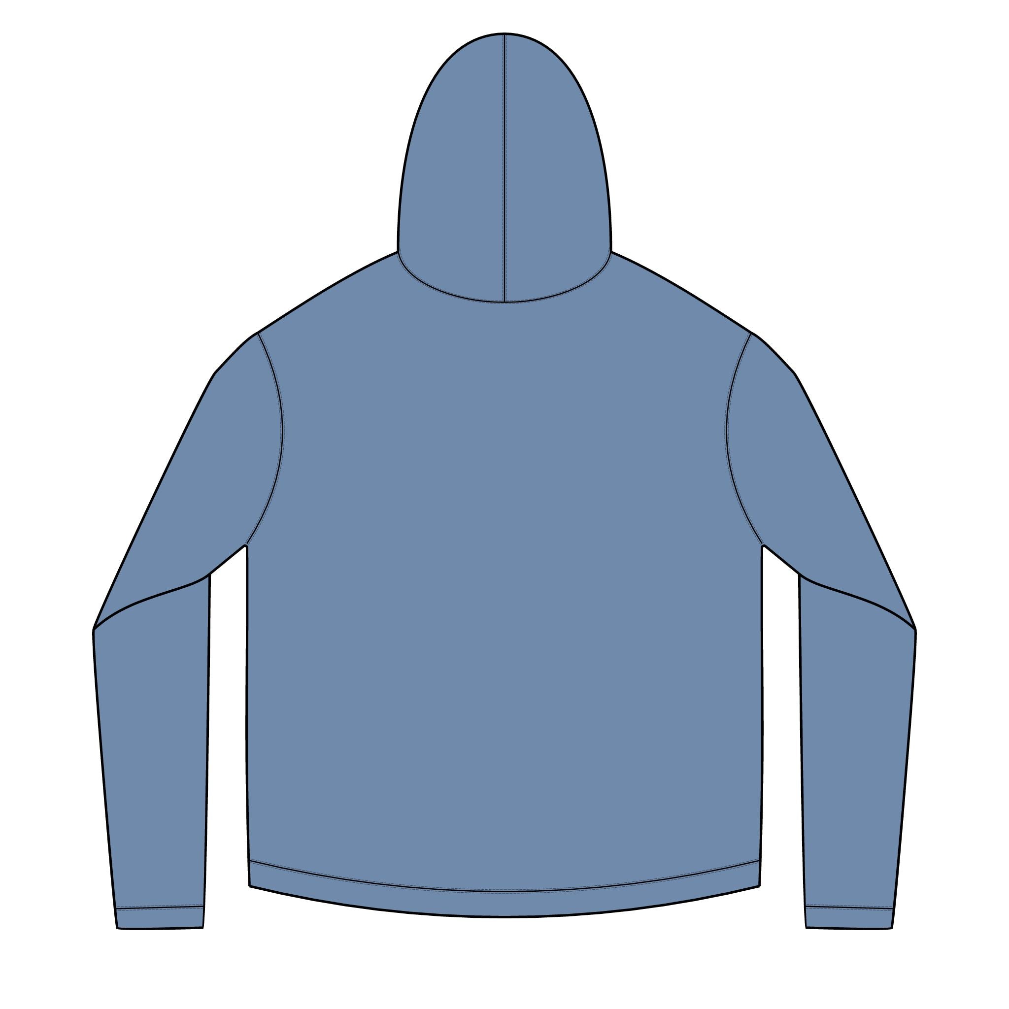 Solar Hoodie — Minimal Orange 'I' Logo Chest Pullover