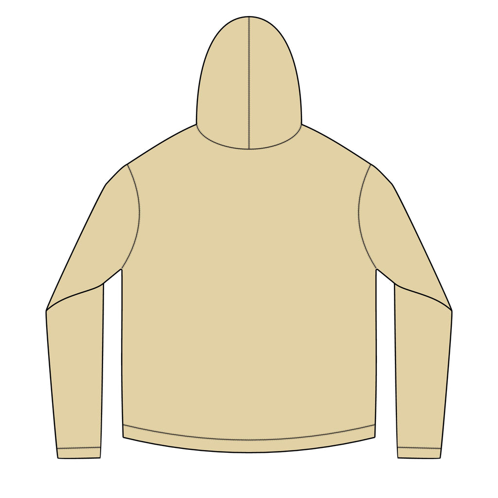 Solar Hoodie — Minimal Orange 'I' Logo Chest Pullover