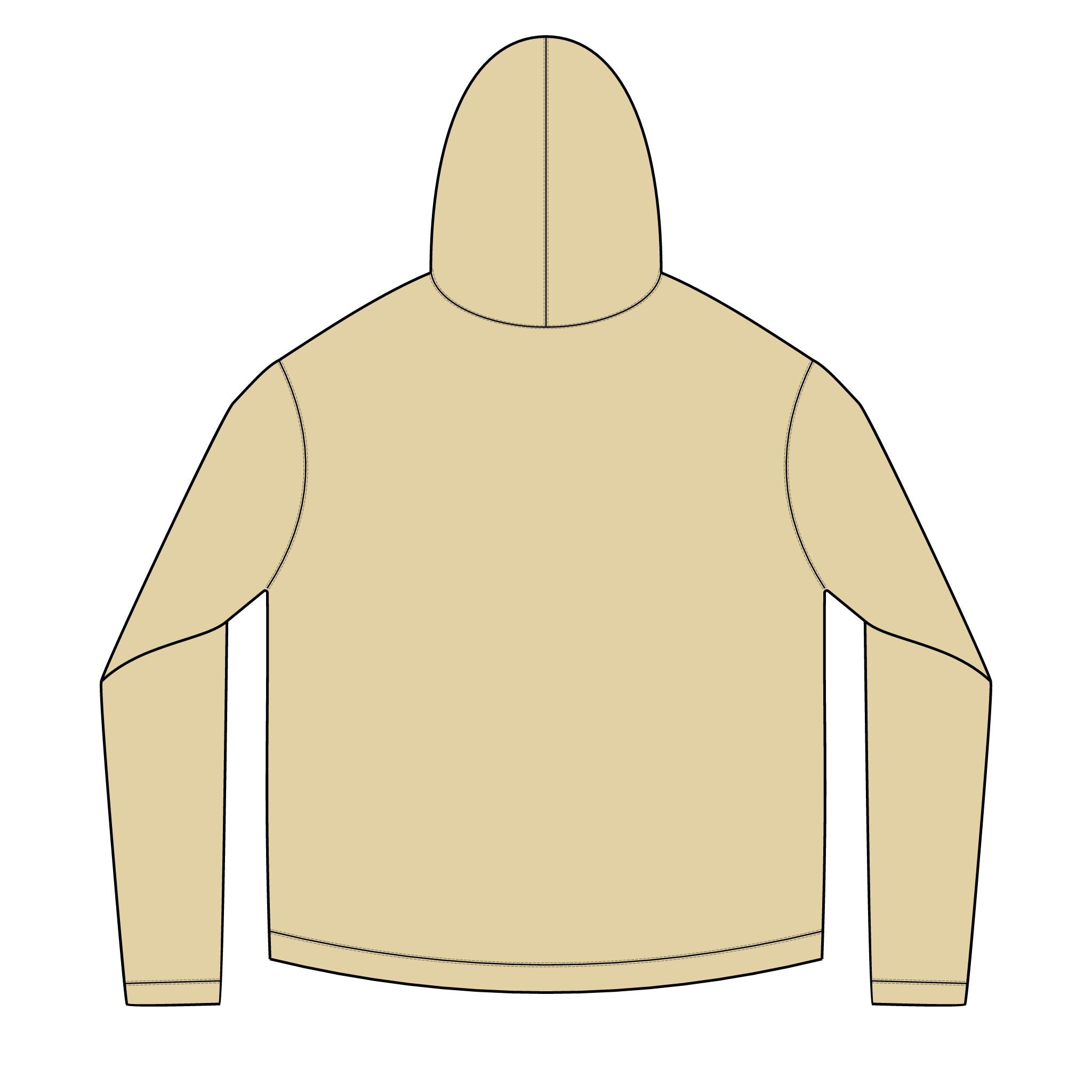 Solar Hoodie — Minimal Orange 'I' Logo Chest Pullover