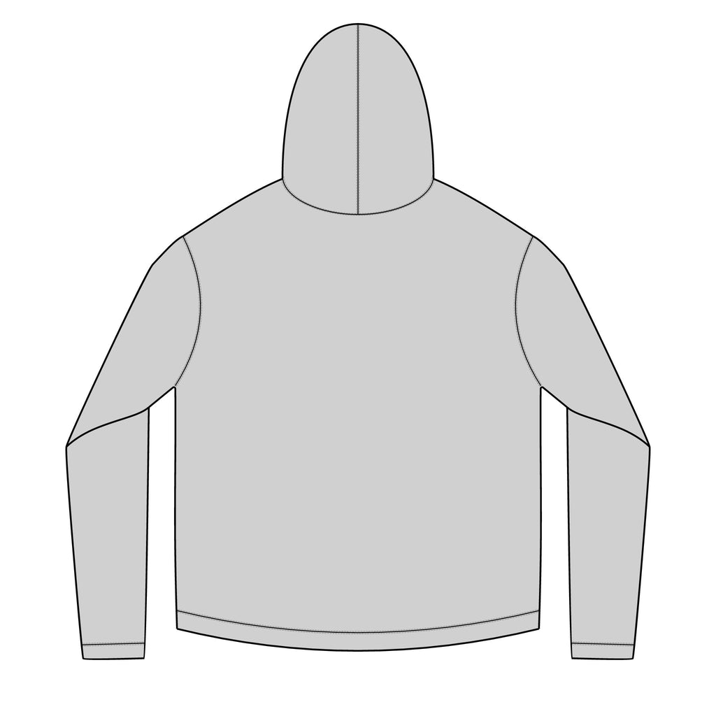Solar Hoodie — Minimal Orange 'I' Logo Chest Pullover