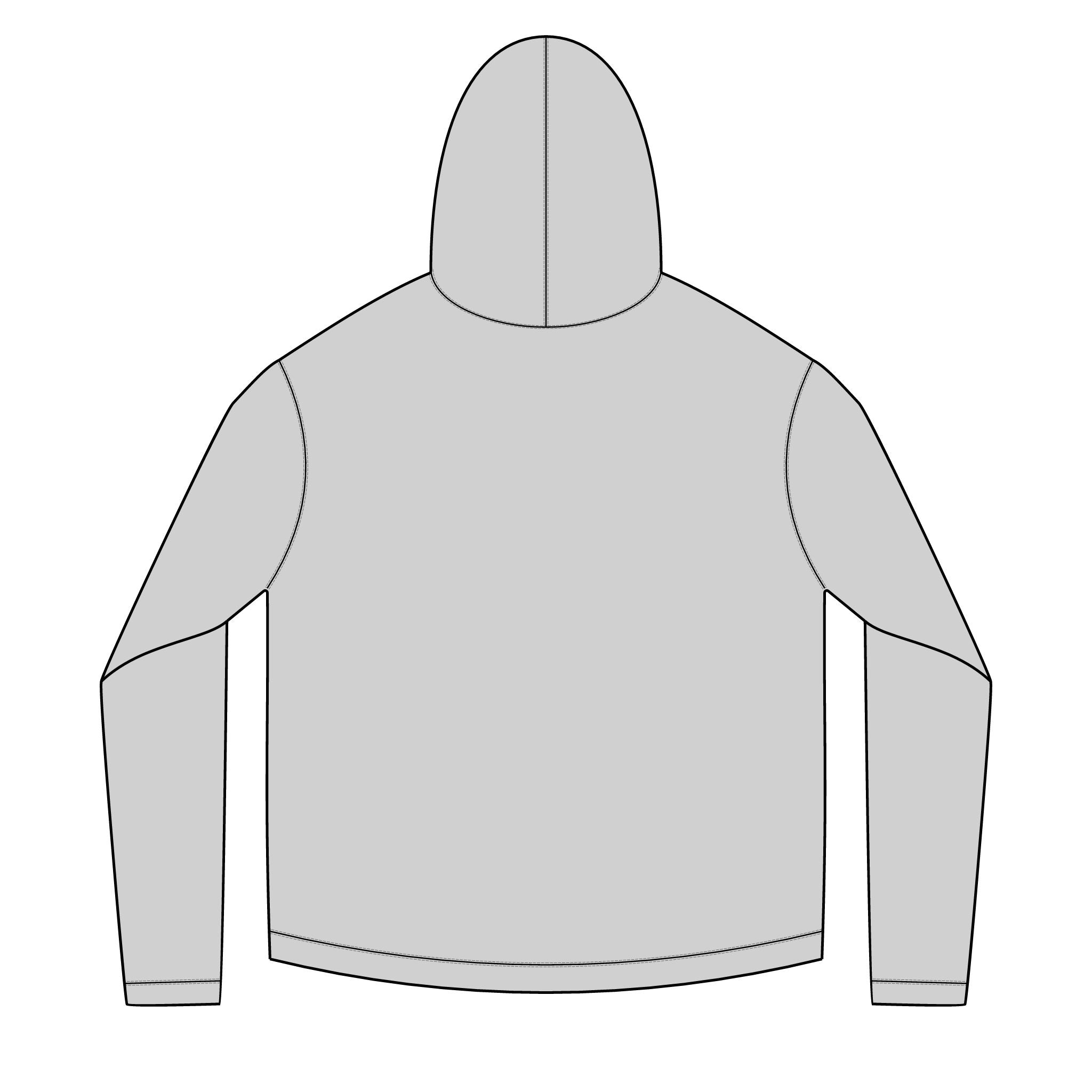 Solar Hoodie — Minimal Orange 'I' Logo Chest Pullover