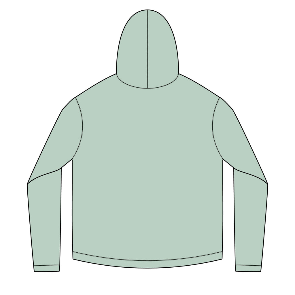 Solar Hoodie — Minimal Orange 'I' Logo Chest Pullover