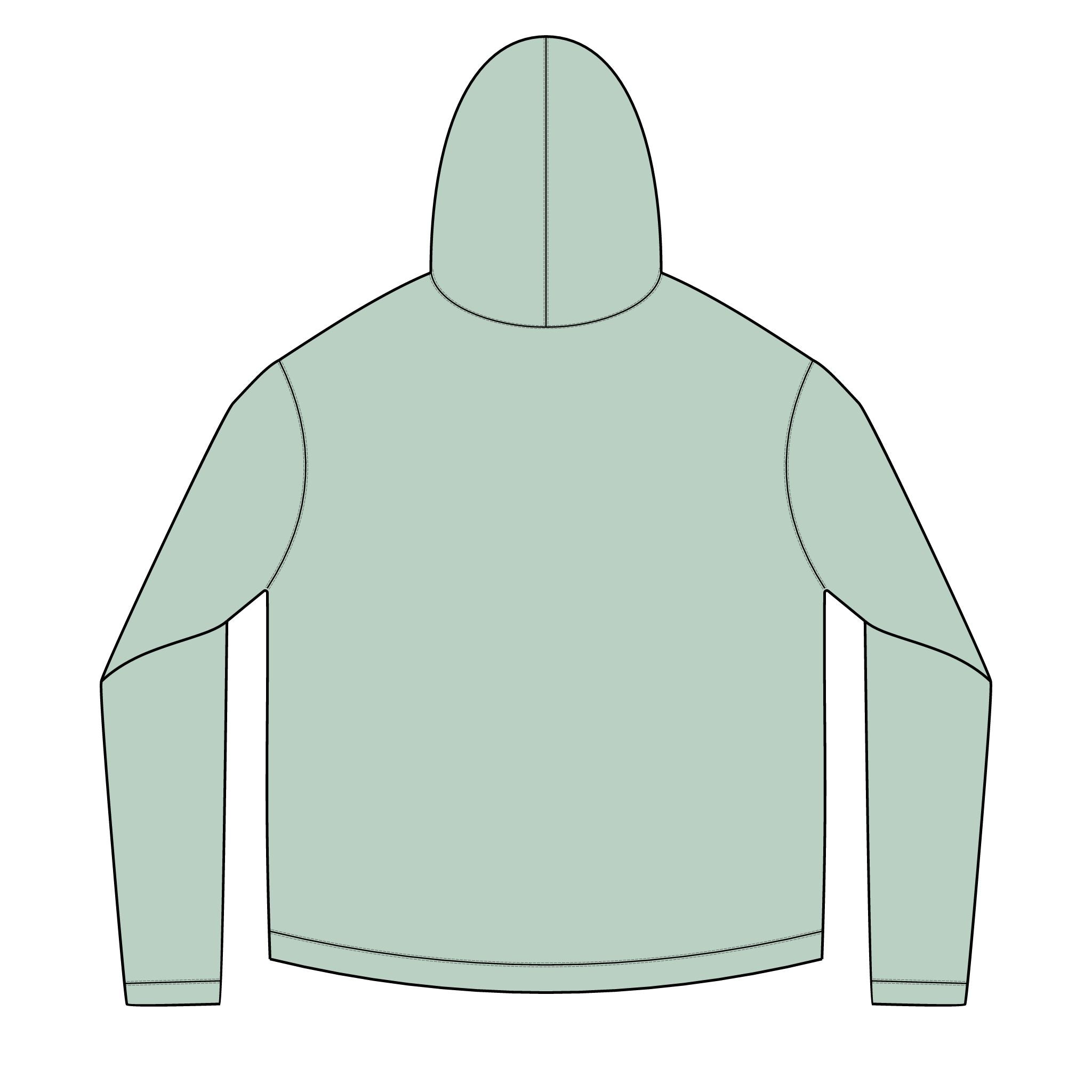 Solar Hoodie — Minimal Orange 'I' Logo Chest Pullover