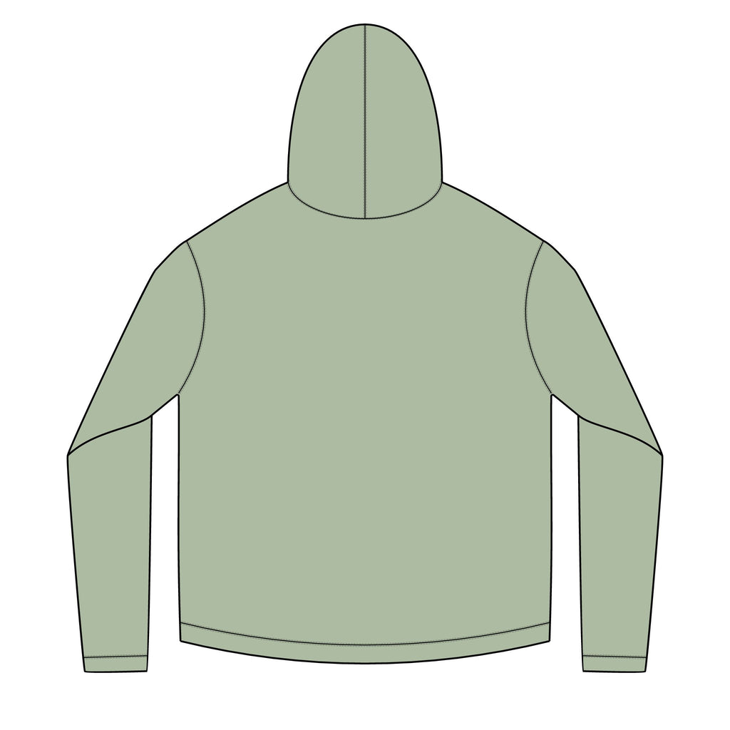 Solar Hoodie — Minimal Orange 'I' Logo Chest Pullover