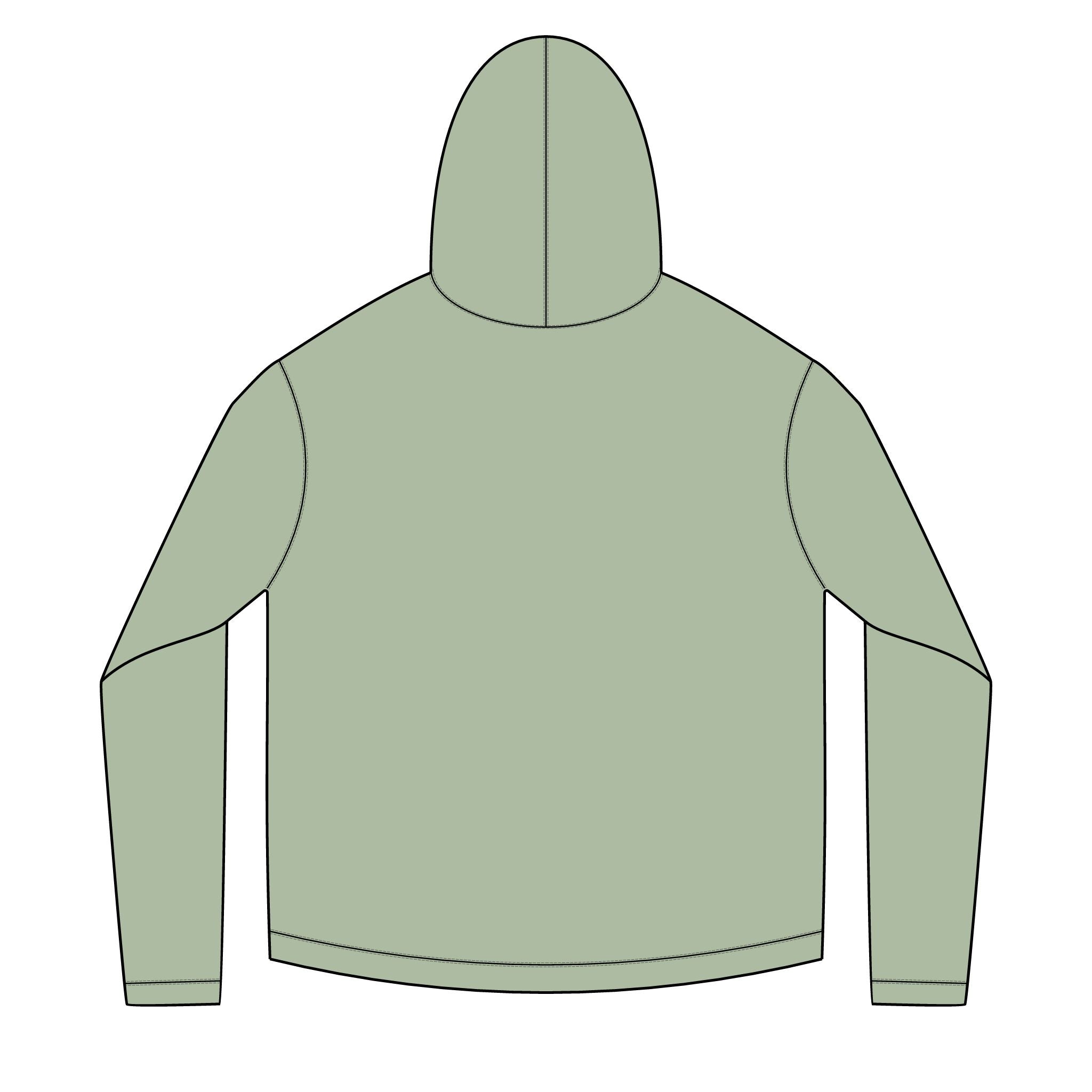 Solar Hoodie — Minimal Orange 'I' Logo Chest Pullover