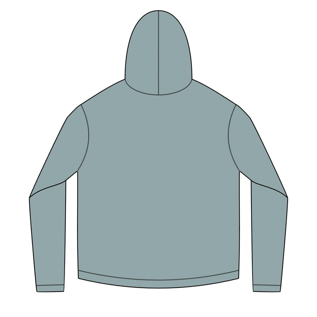 Solar Hoodie — Minimal Orange 'I' Logo Chest Pullover